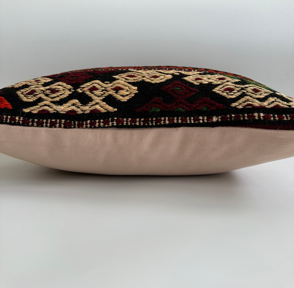 Handmade Multicolour Turkish Rug Cushion Cover 20''x20'' / 50x50 CM