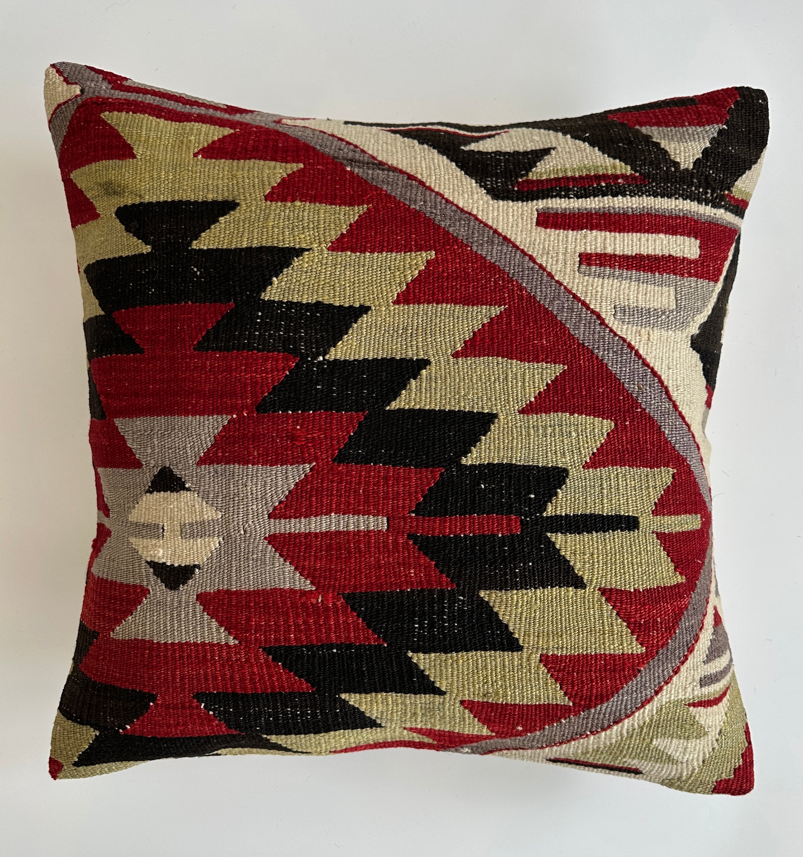Handmade Multicolour Turkish Rug Cushion Cover 20''x20'' / 50x50 CM