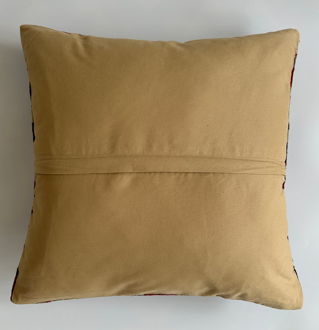 Handmade Multicolour Turkish Rug Cushion Cover 20''x20'' / 50x50 CM