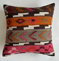 Handmade Multicolour Turkish Rug Cushion Cover 20''x20'' / 50x50 CM
