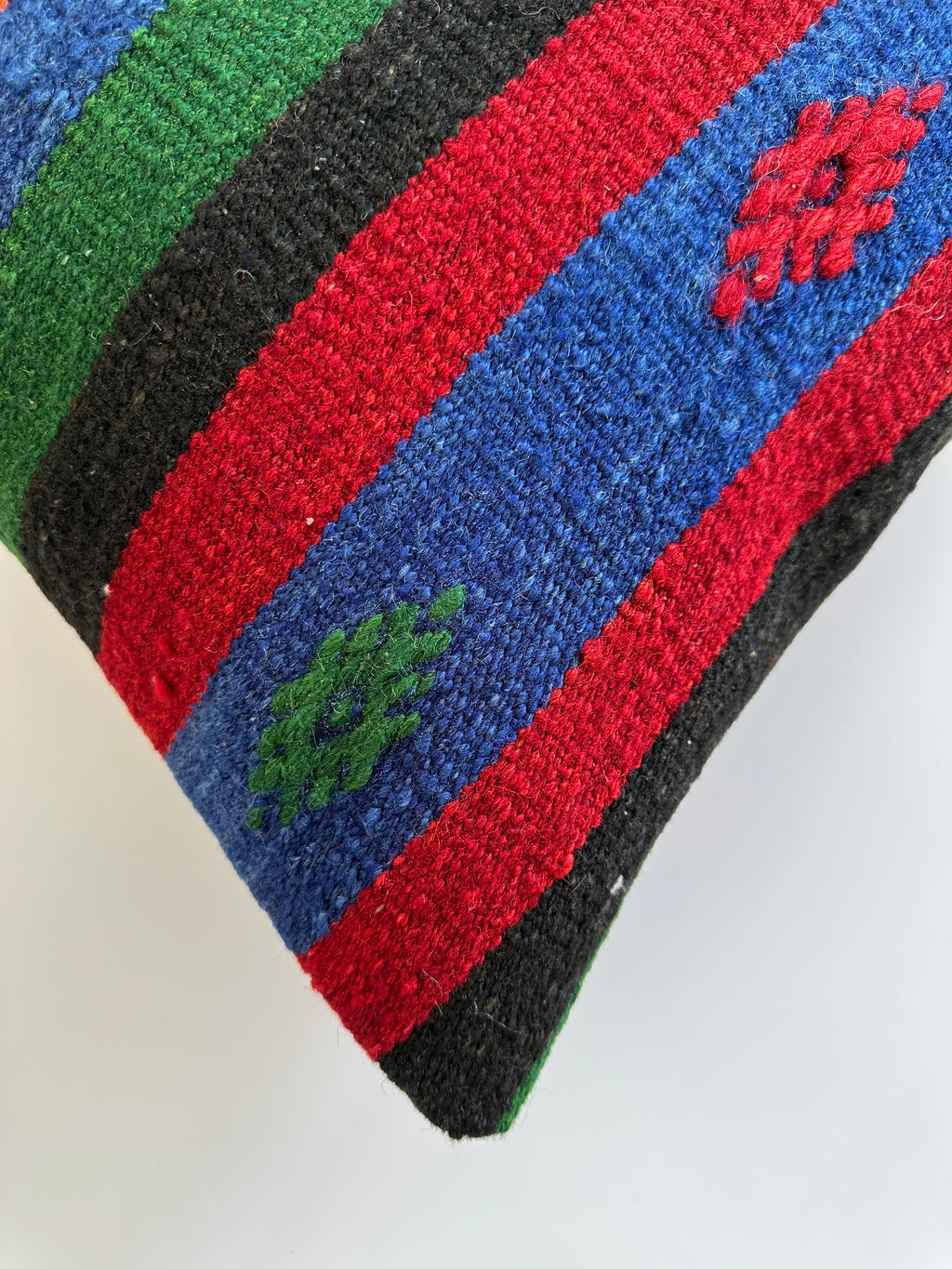 Handmade Multicolour Turkish Rug Cushion Cover 20''x20'' / 50x50 CM