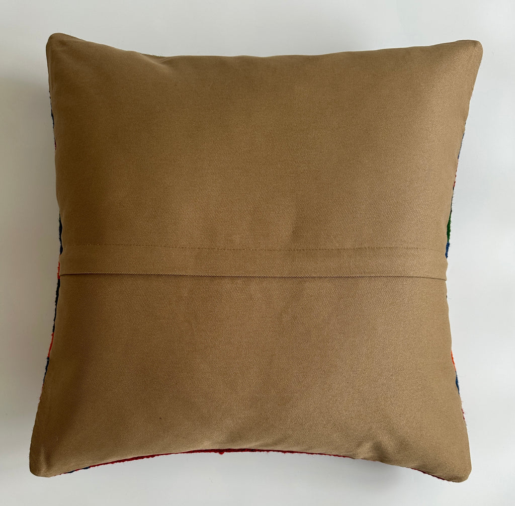 Handmade Multicolour Turkish Rug Cushion Cover 20''x20'' / 50x50 CM