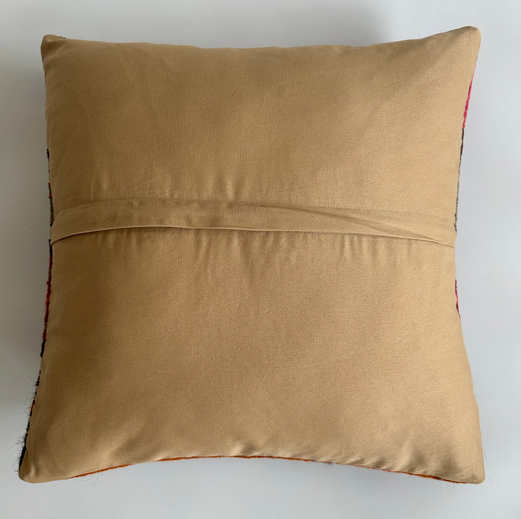 Handmade Multicolour Turkish Rug Cushion Cover 20''x20'' / 50x50 CM