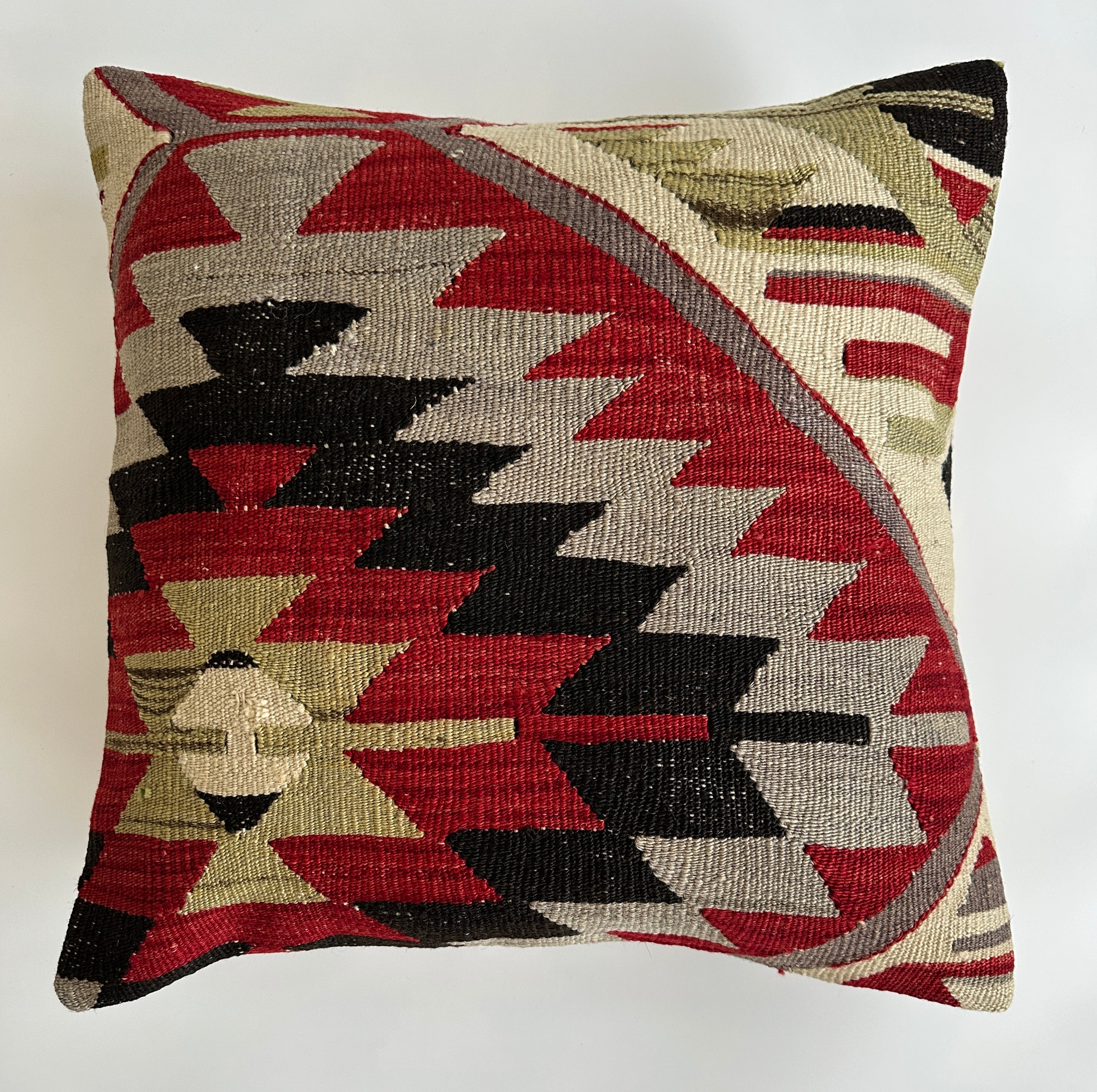 Handmade Multicolour Turkish Rug Cushion Cover 20''x20'' / 50x50 CM