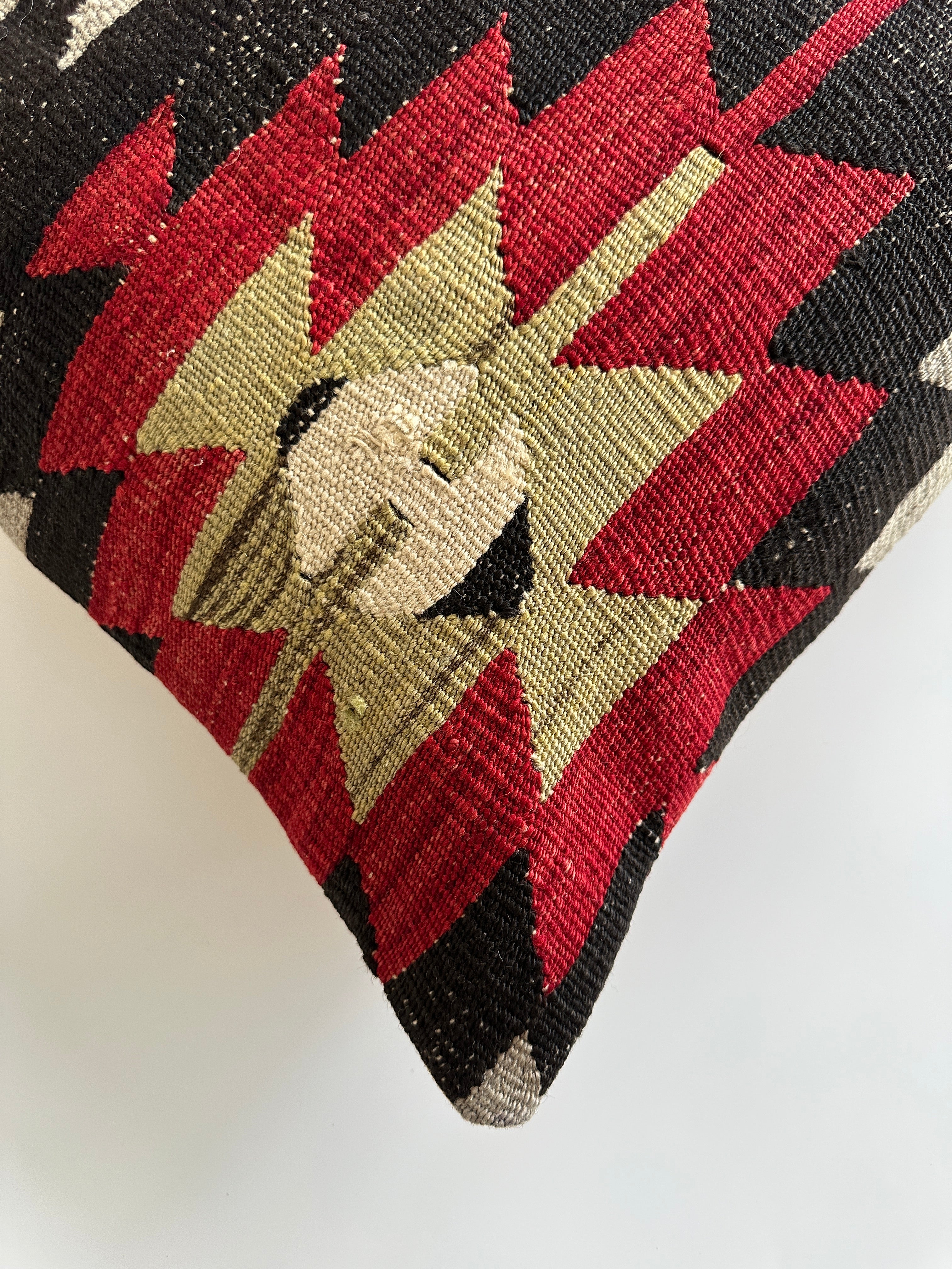 Handmade Multicolour Turkish Rug Cushion Cover 20''x20'' / 50x50 CM