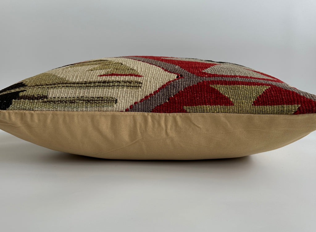 Handmade Multicolour Turkish Rug Cushion Cover 20''x20'' / 50x50 CM