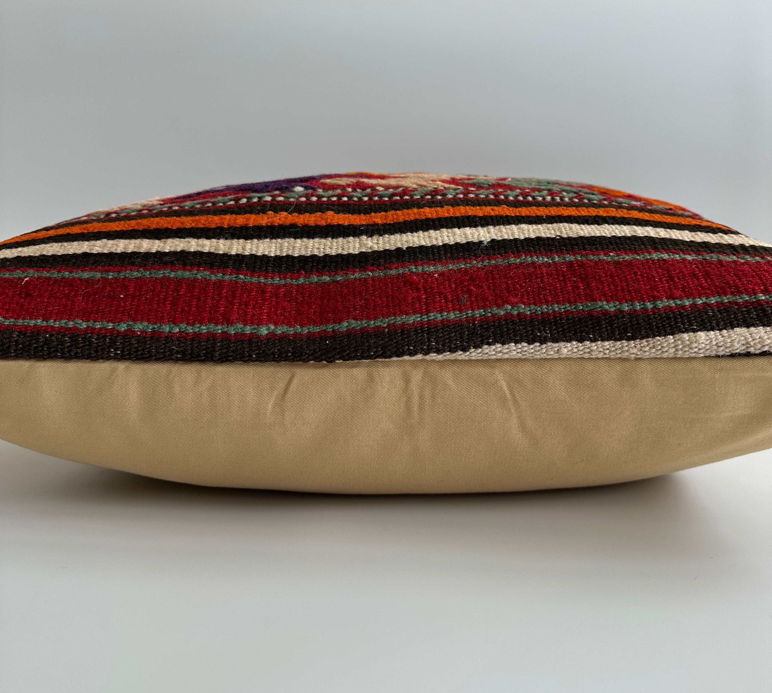 Handmade Multicolour Turkish Rug Cushion Cover 20''x20'' / 50x50 CM