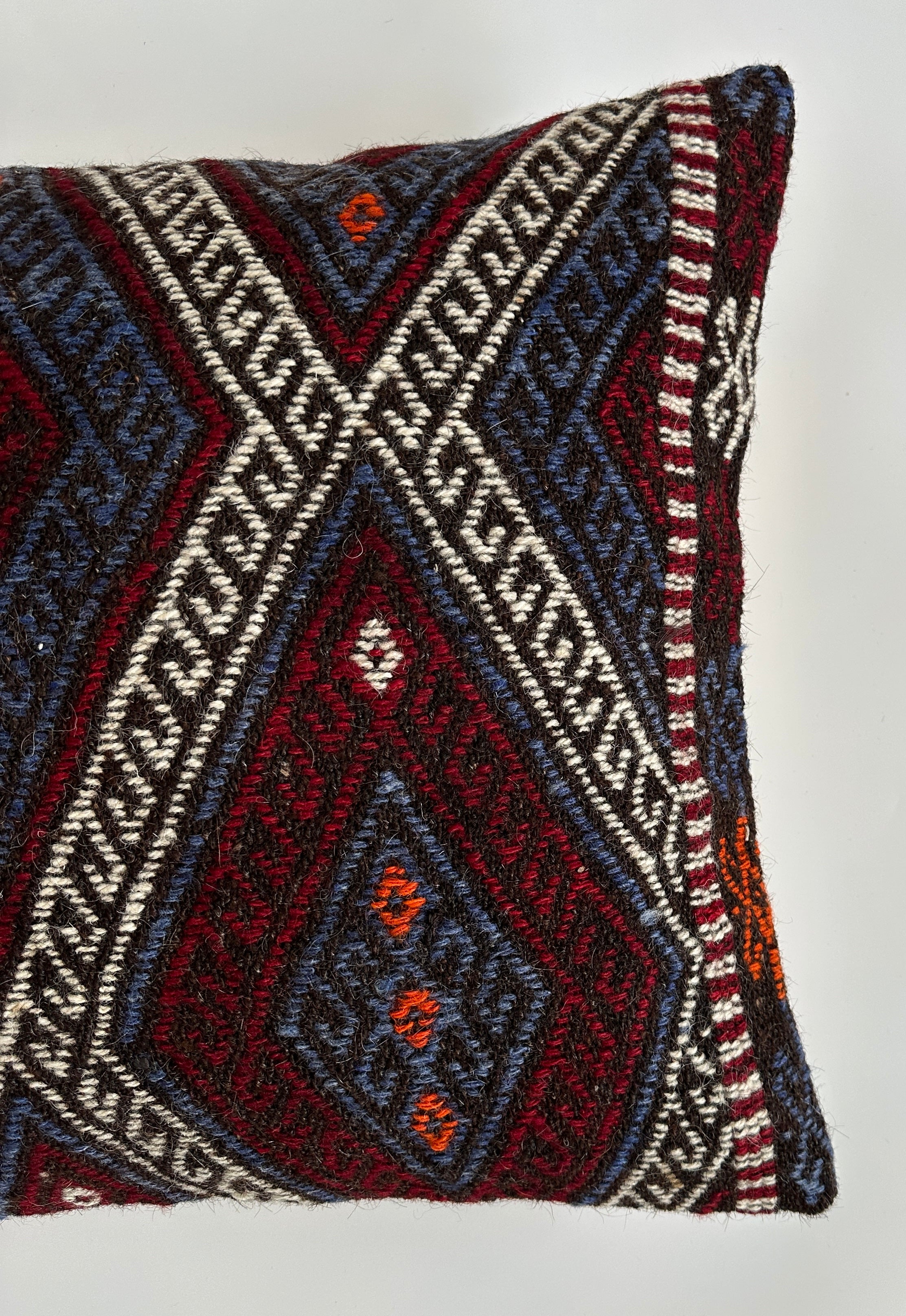 Handmade Multicolour Turkish Rug Cushion Cover 20''x20'' / 50x50 CM