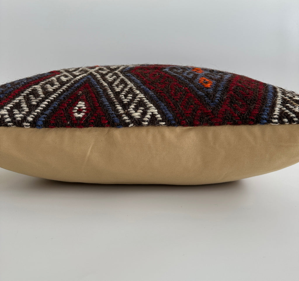 Handmade Multicolour Turkish Rug Cushion Cover 20''x20'' / 50x50 CM