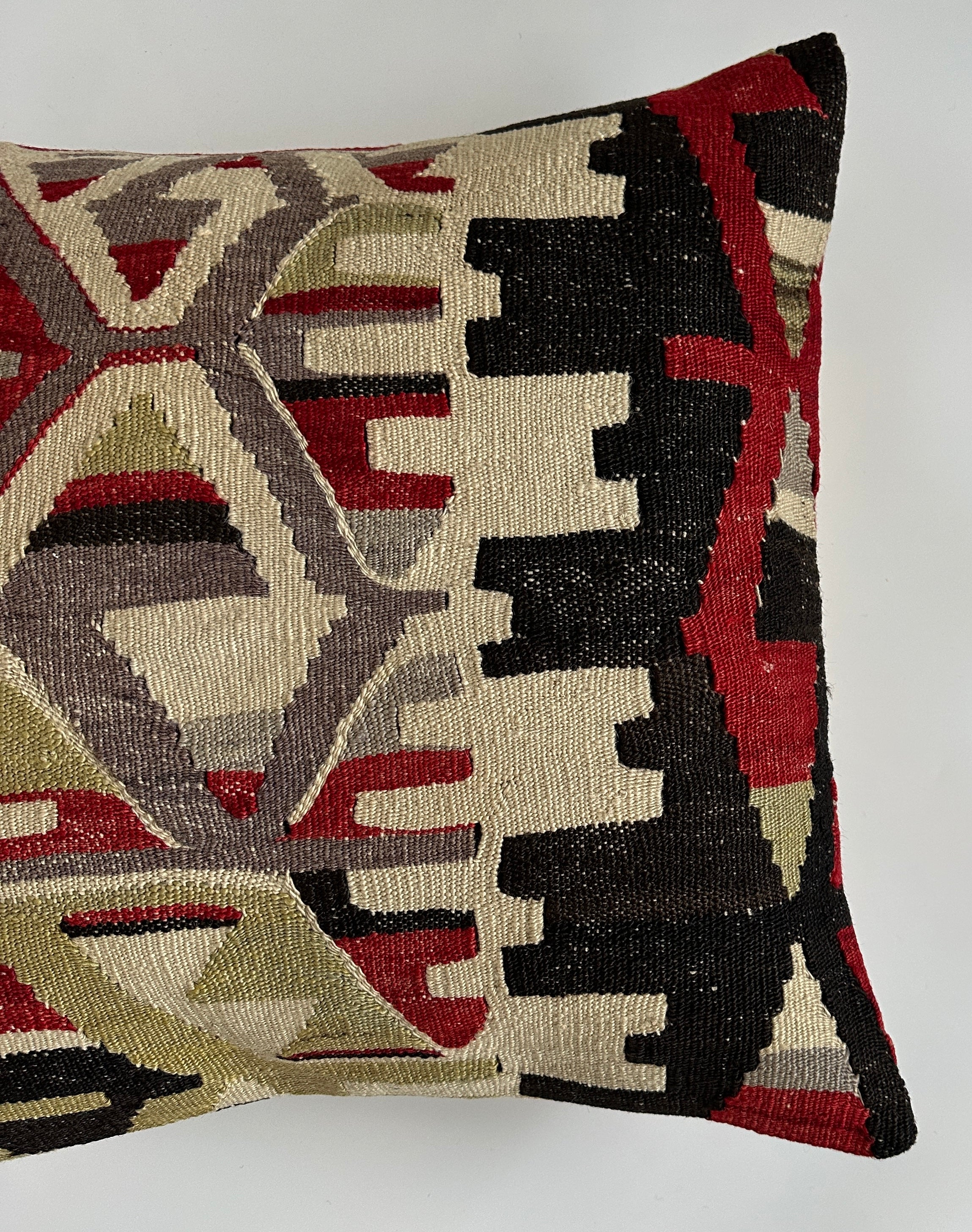 Handmade Multicolour Turkish Rug Cushion Cover 20''x20'' / 50x50 CM