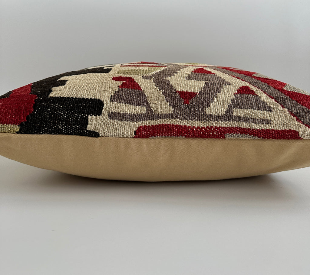 Handmade Multicolour Turkish Rug Cushion Cover 20''x20'' / 50x50 CM