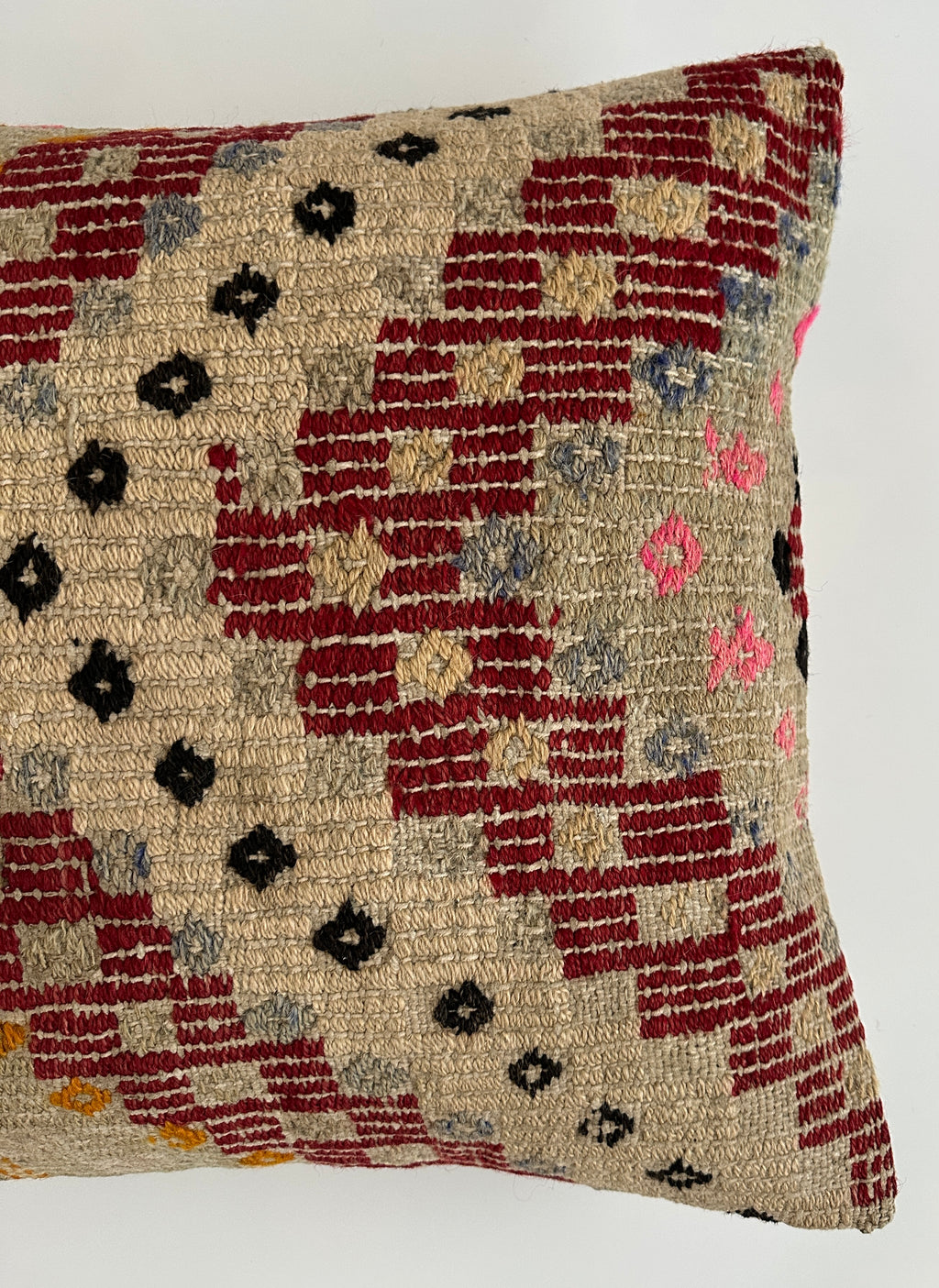 Handmade Multicolour Turkish Rug Cushion Cover 20''x20'' / 50x50 CM