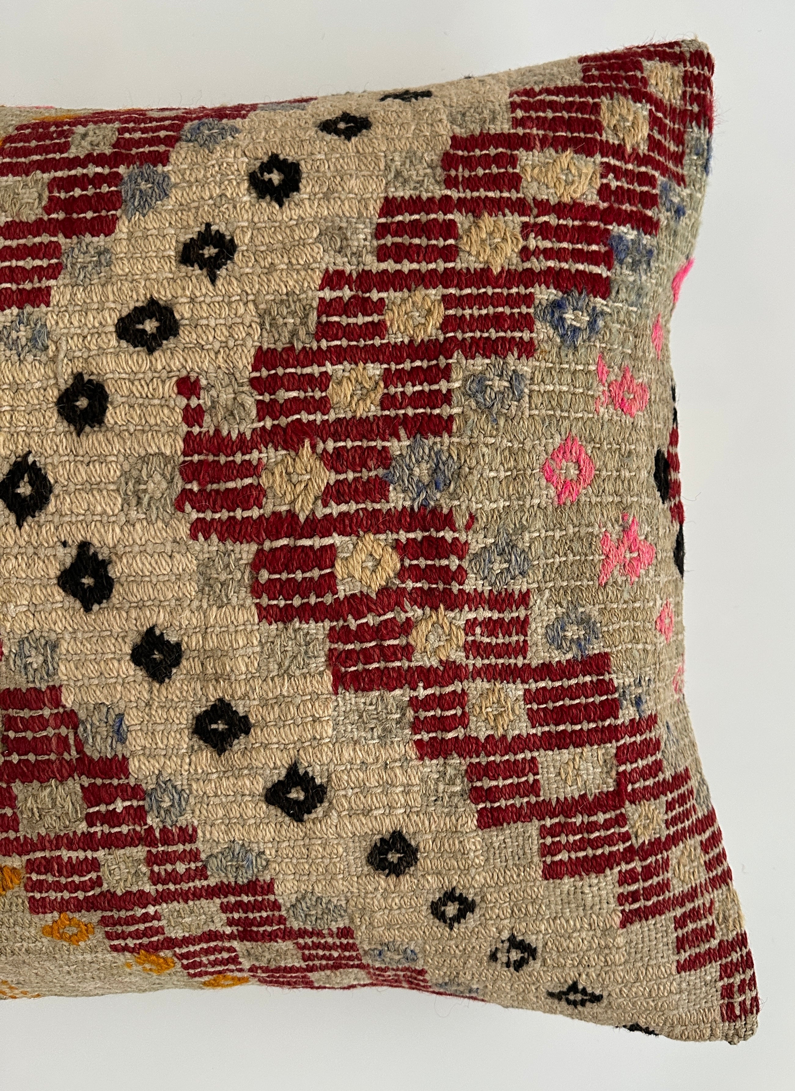 Handmade Multicolour Turkish Rug Cushion Cover 20''x20'' / 50x50 CM