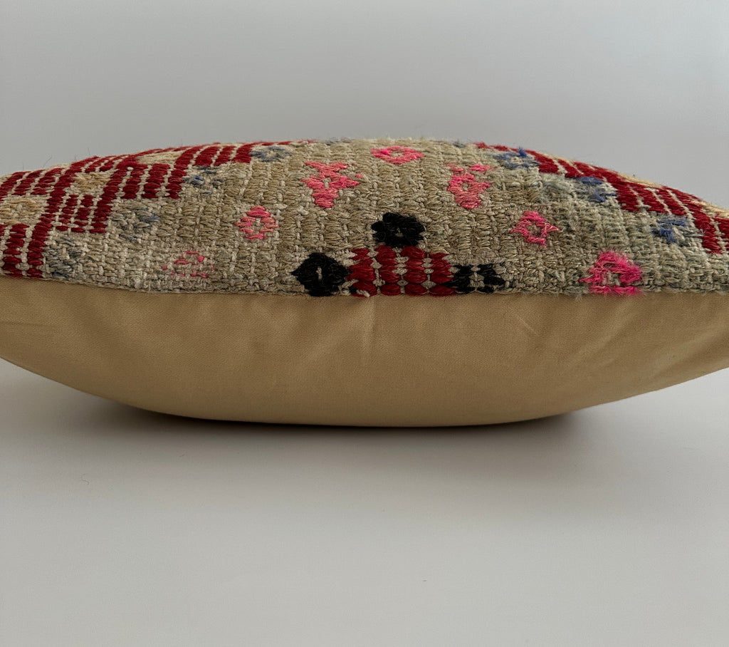 Handmade Multicolour Turkish Rug Cushion Cover 20''x20'' / 50x50 CM