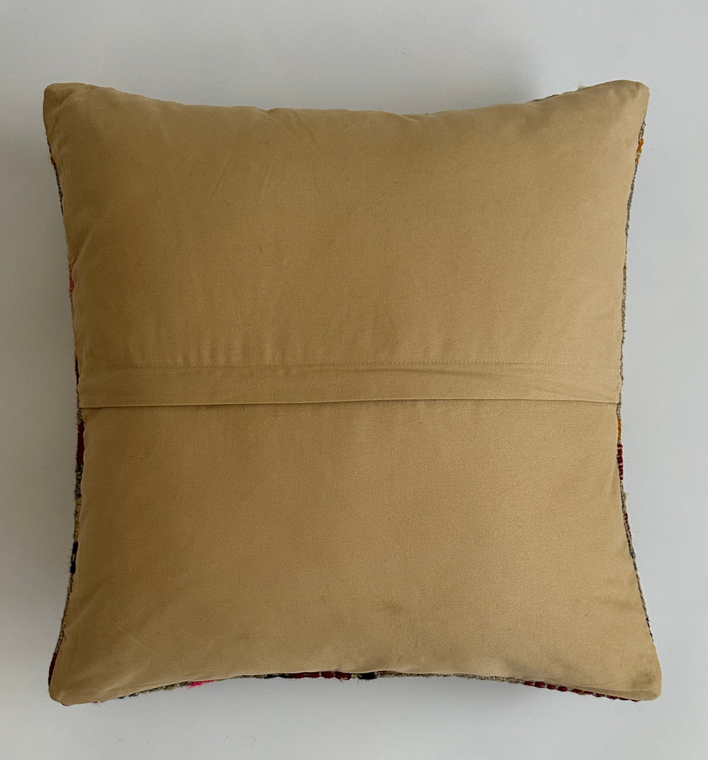 Handmade Multicolour Turkish Rug Cushion Cover 20''x20'' / 50x50 CM