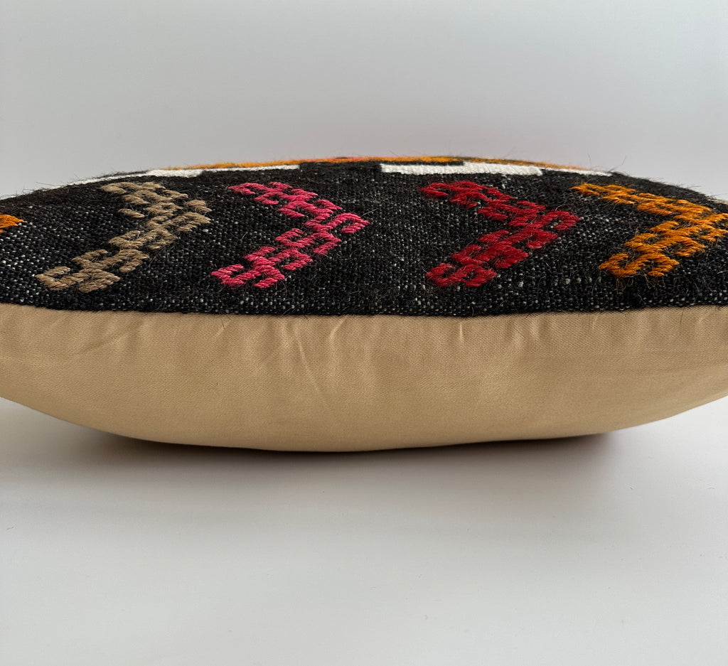 Handmade Multicolour Turkish Rug Cushion Cover 20''x20'' / 50x50 CM