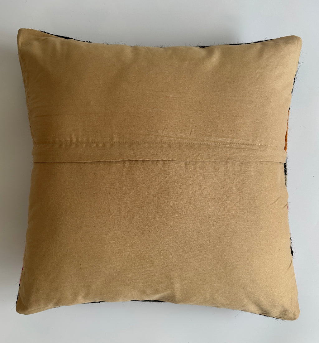 Handmade Multicolour Turkish Rug Cushion Cover 20''x20'' / 50x50 CM