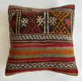 Handmade Multicolour Turkish Rug Cushion Cover 20''x20'' / 50x50 CM