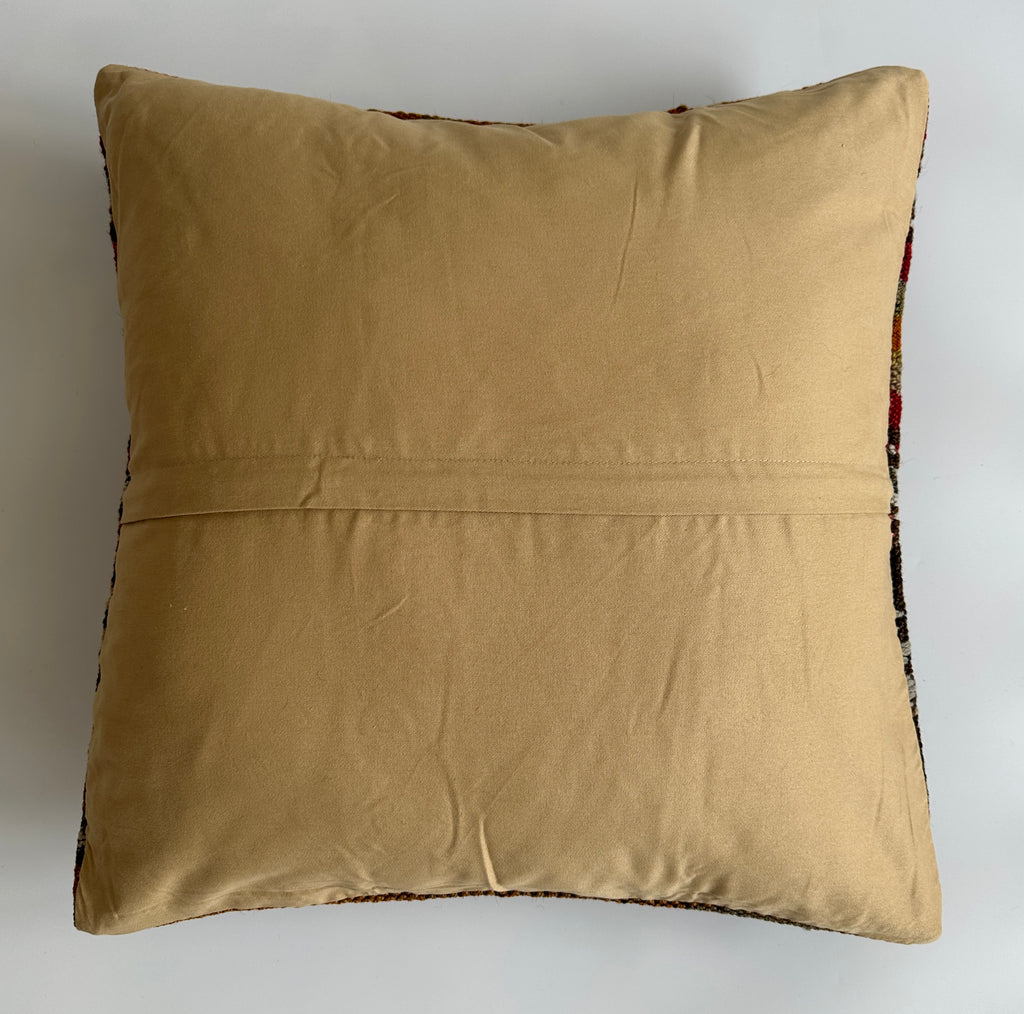 Handmade Multicolour Turkish Rug Cushion Cover 20''x20'' / 50x50 CM