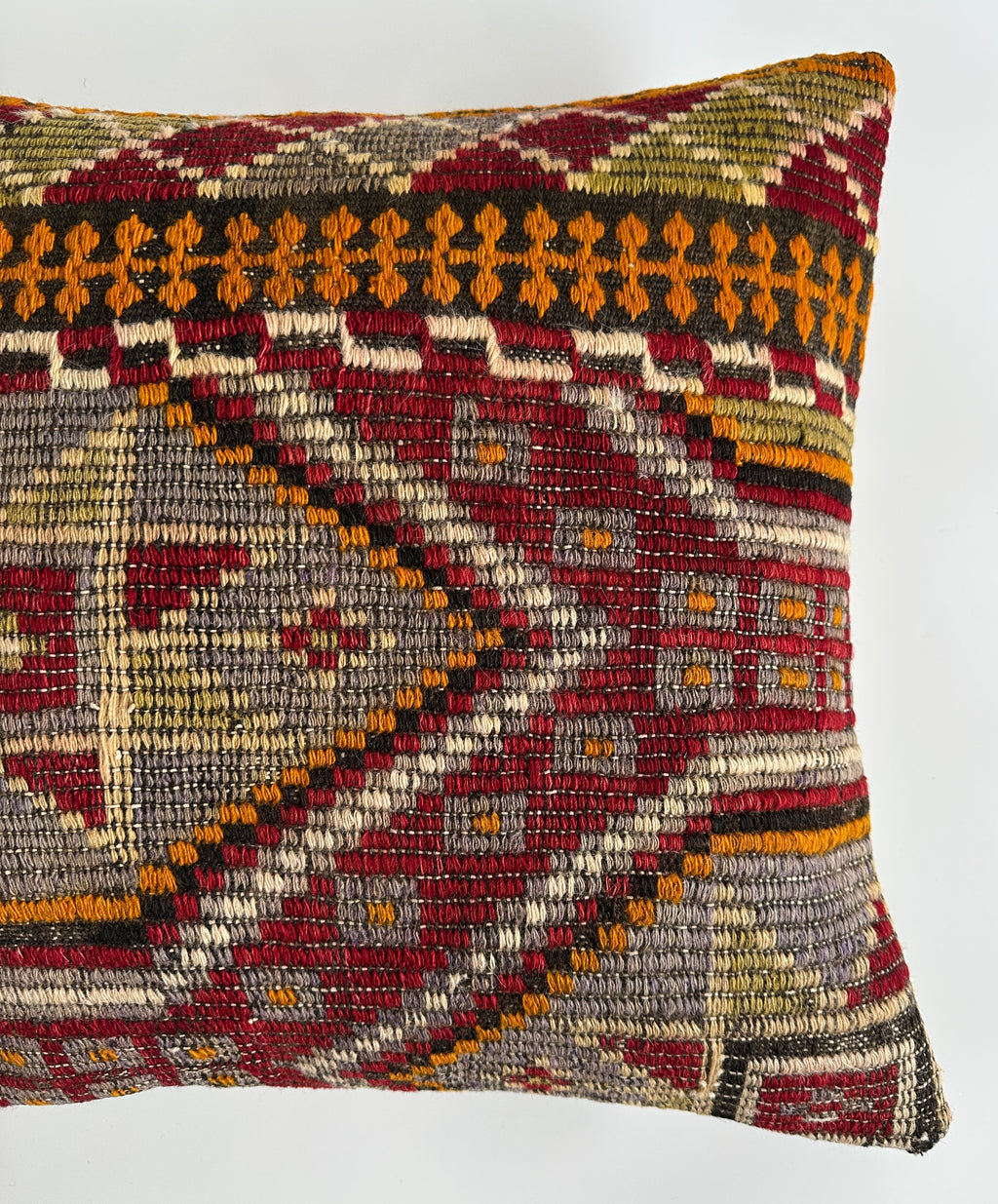 Handmade Multicolour Turkish Rug Cushion Cover 20''x20'' / 50x50 CM