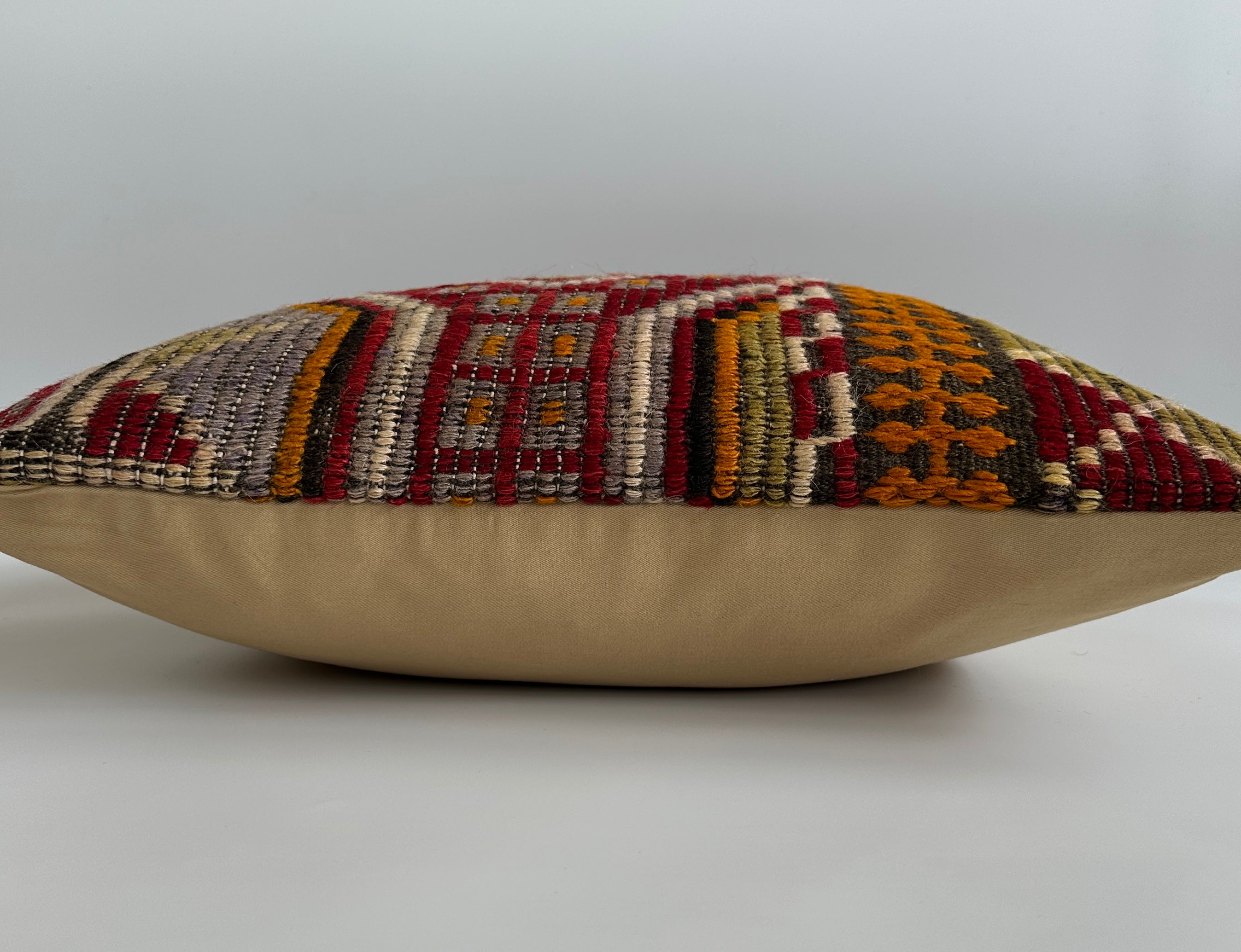 Handmade Multicolour Turkish Rug Cushion Cover 20''x20'' / 50x50 CM