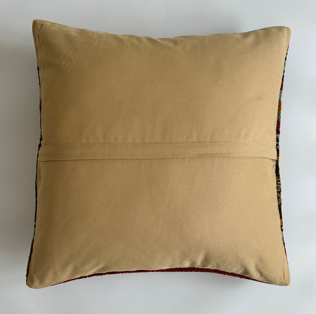 Handmade Multicolour Turkish Rug Cushion Cover 20''x20'' / 50x50 CM