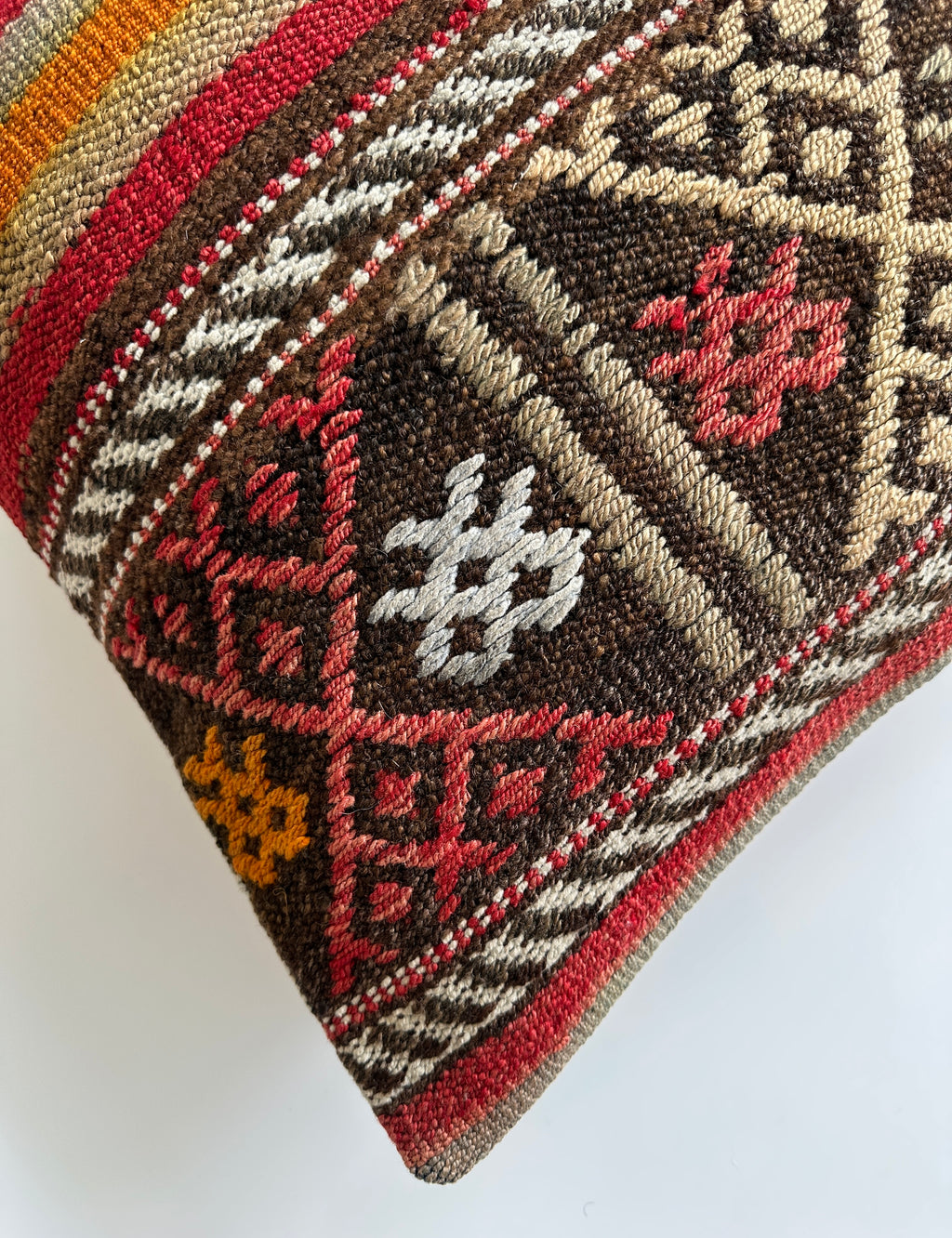 Handmade Multicolour Turkish Rug Cushion Cover 20''x20'' / 50x50 CM