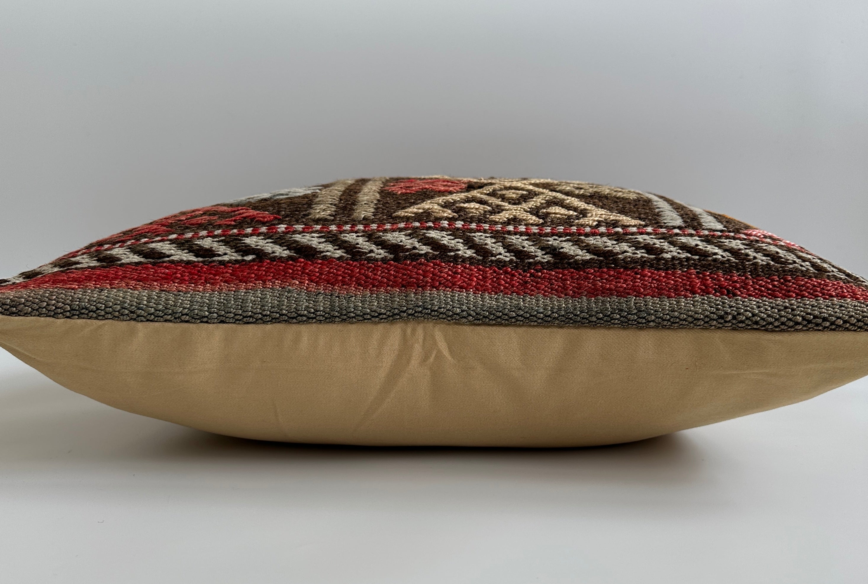 Handmade Multicolour Turkish Rug Cushion Cover 20''x20'' / 50x50 CM