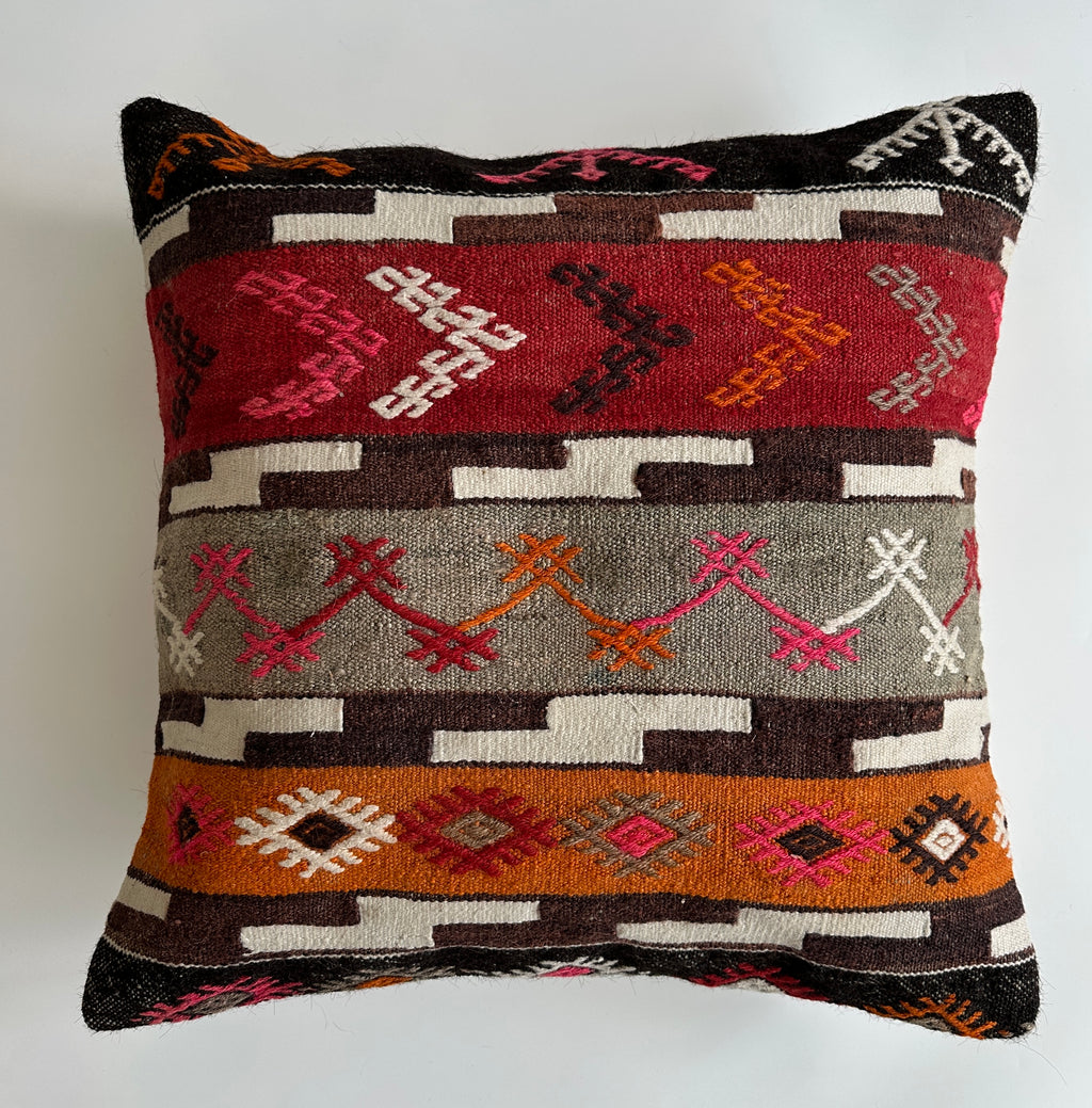 Handmade Multicolour Turkish Cushion Cover 20''x20'' / 50x50 CM