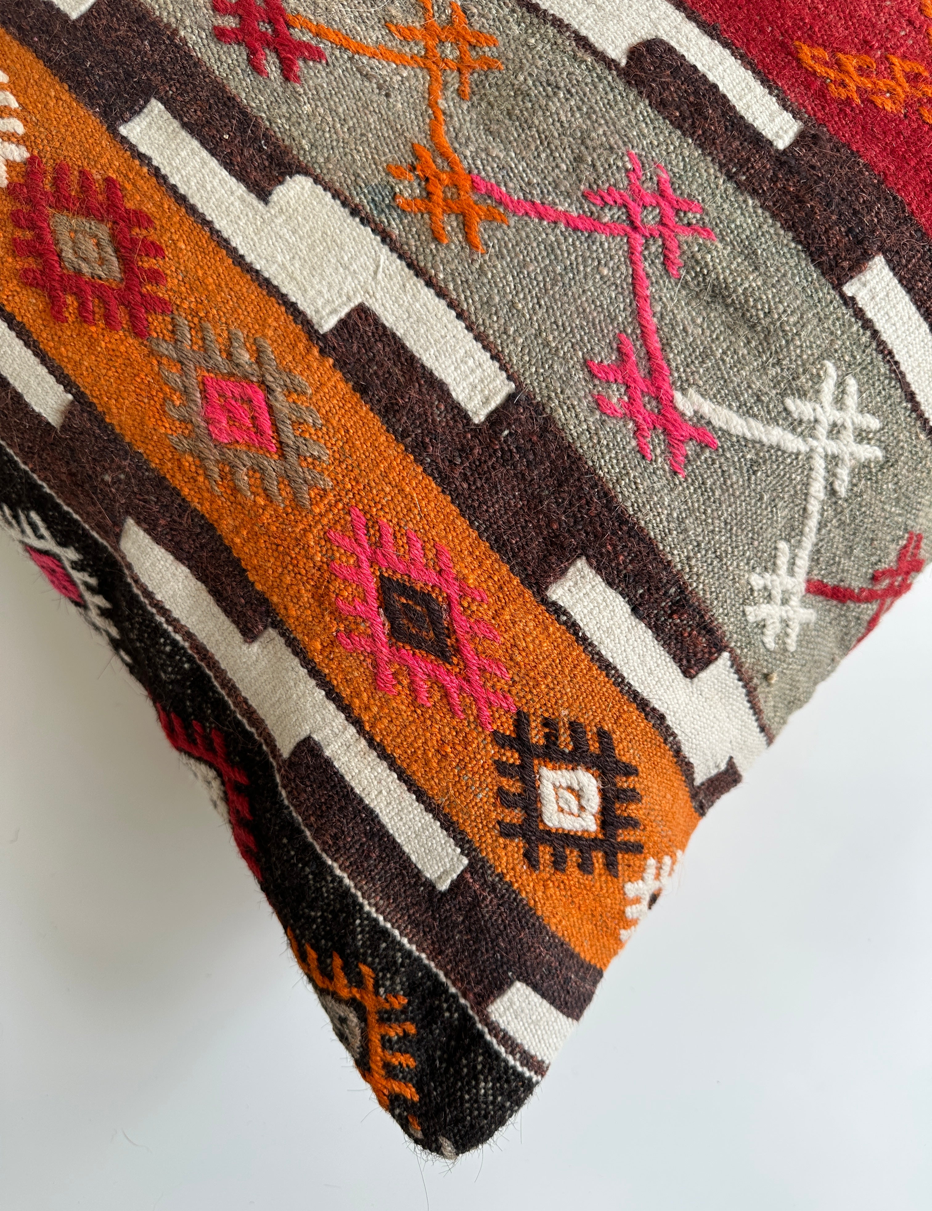 Handmade Multicolour Turkish Cushion Cover 20''x20'' / 50x50 CM