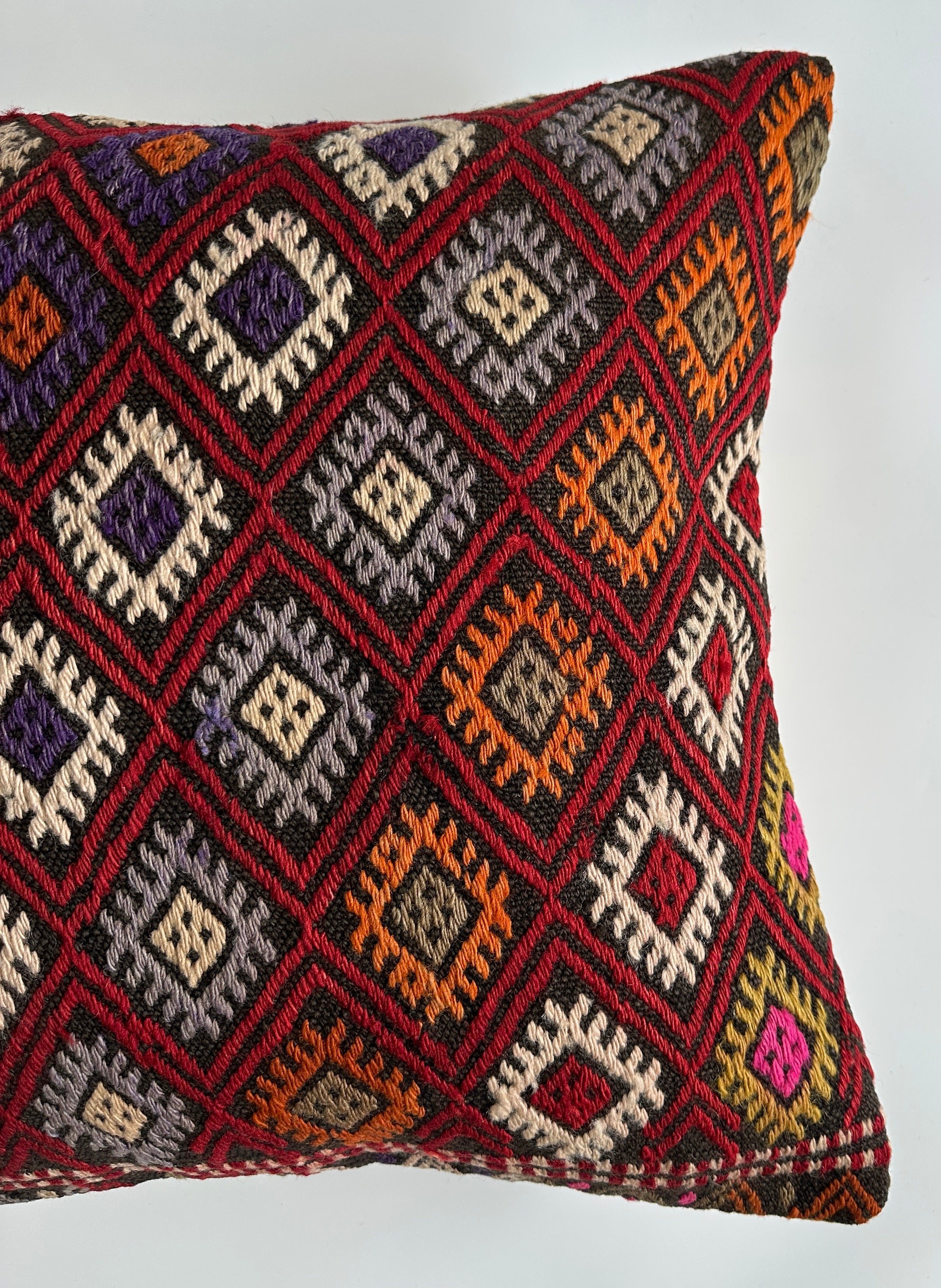 Handmade Multicolour Turkish Cushion Cover 20''x20'' / 50x50 CM