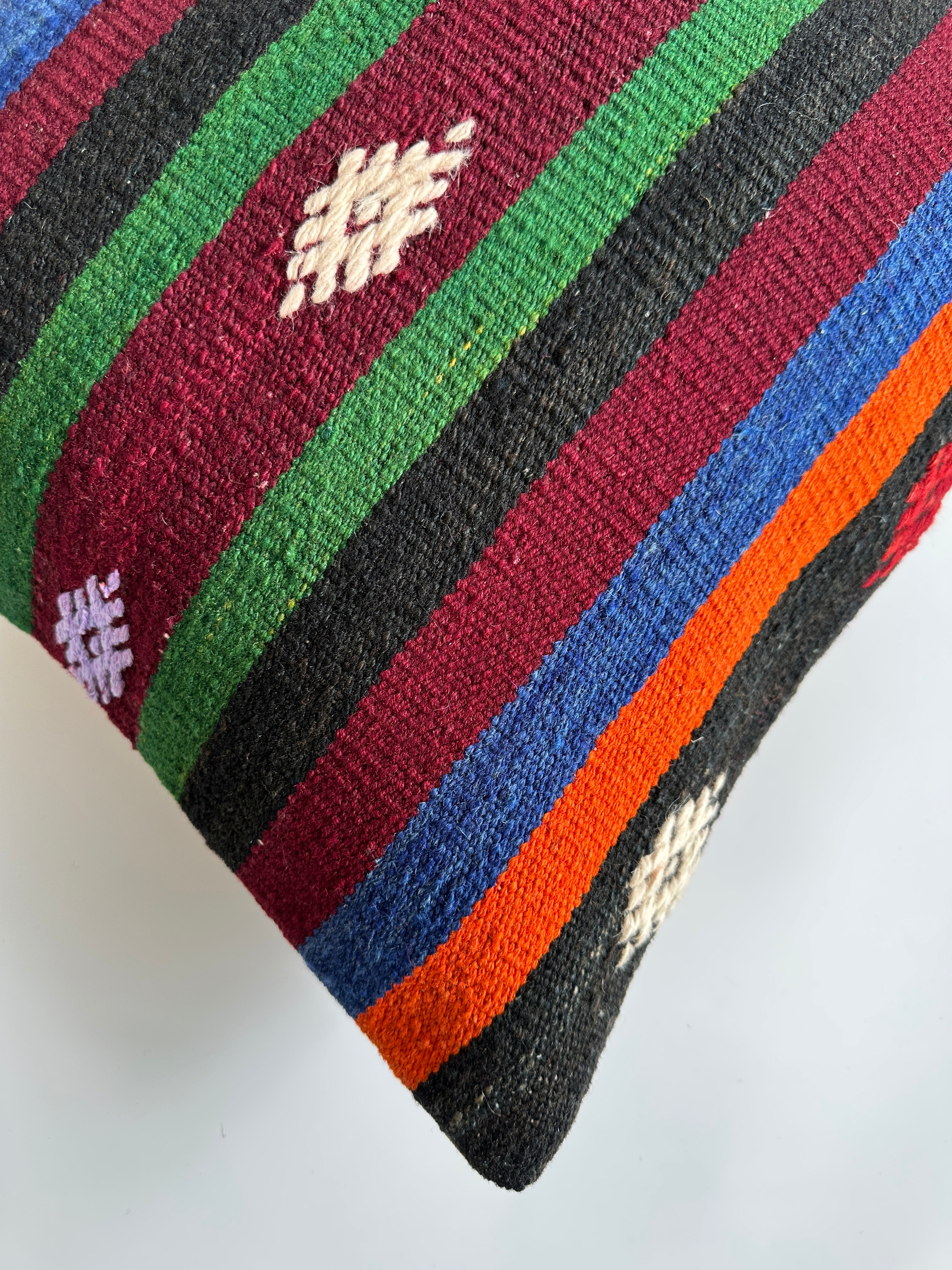 Handmade Multicolour Turkish Cushion Cover 20''x20'' / 50x50 CM