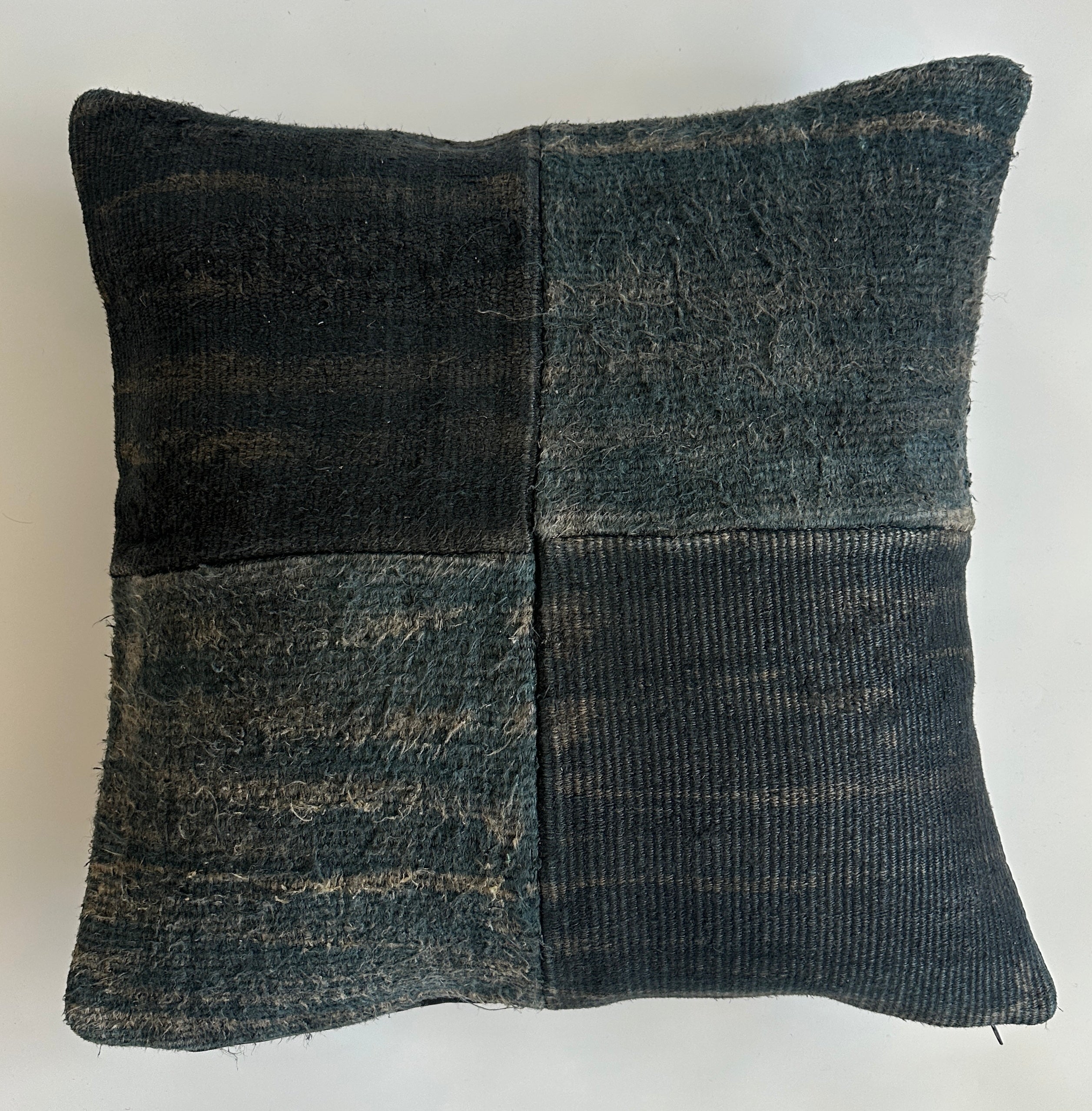 Textured Charcoal Turkish Cushion Cover 24''x24'' / 60x60 CM