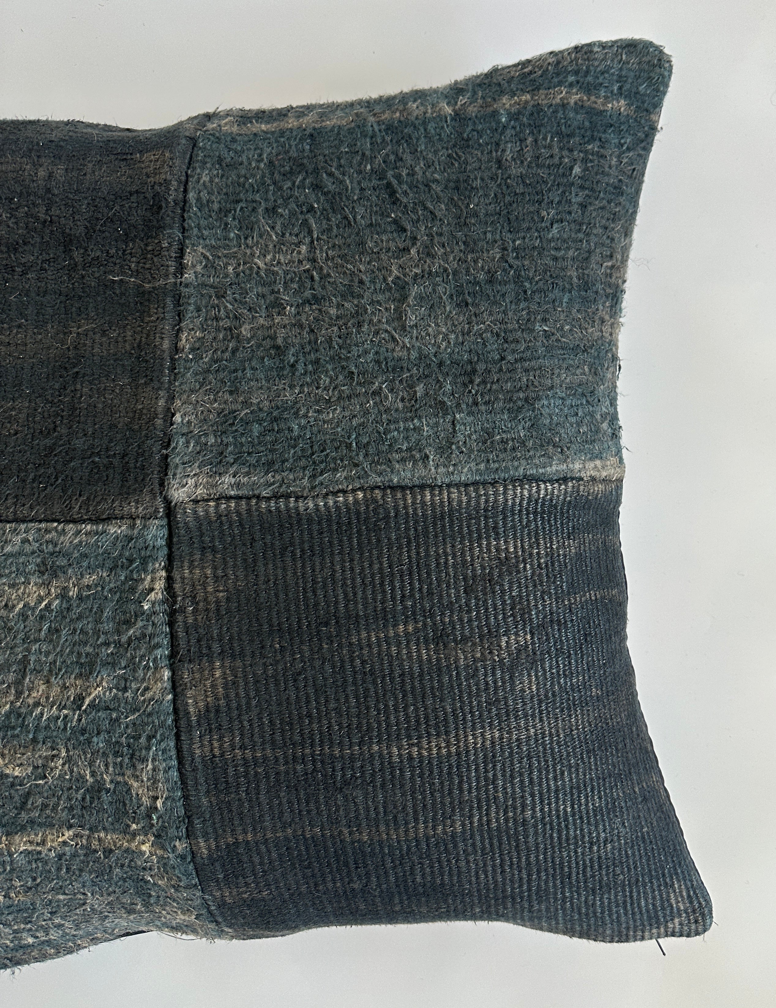 Textured Charcoal Turkish Cushion Cover 24''x24'' / 60x60 CM