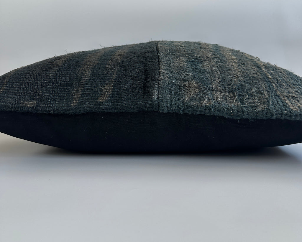 Textured Charcoal Turkish Cushion Cover 24''x24'' / 60x60 CM