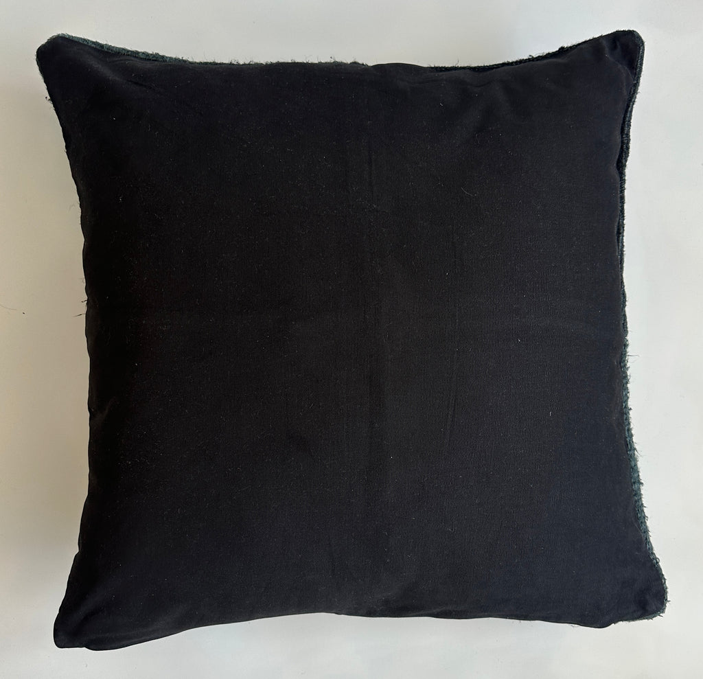 Textured Charcoal Turkish Cushion Cover 24''x24'' / 60x60 CM