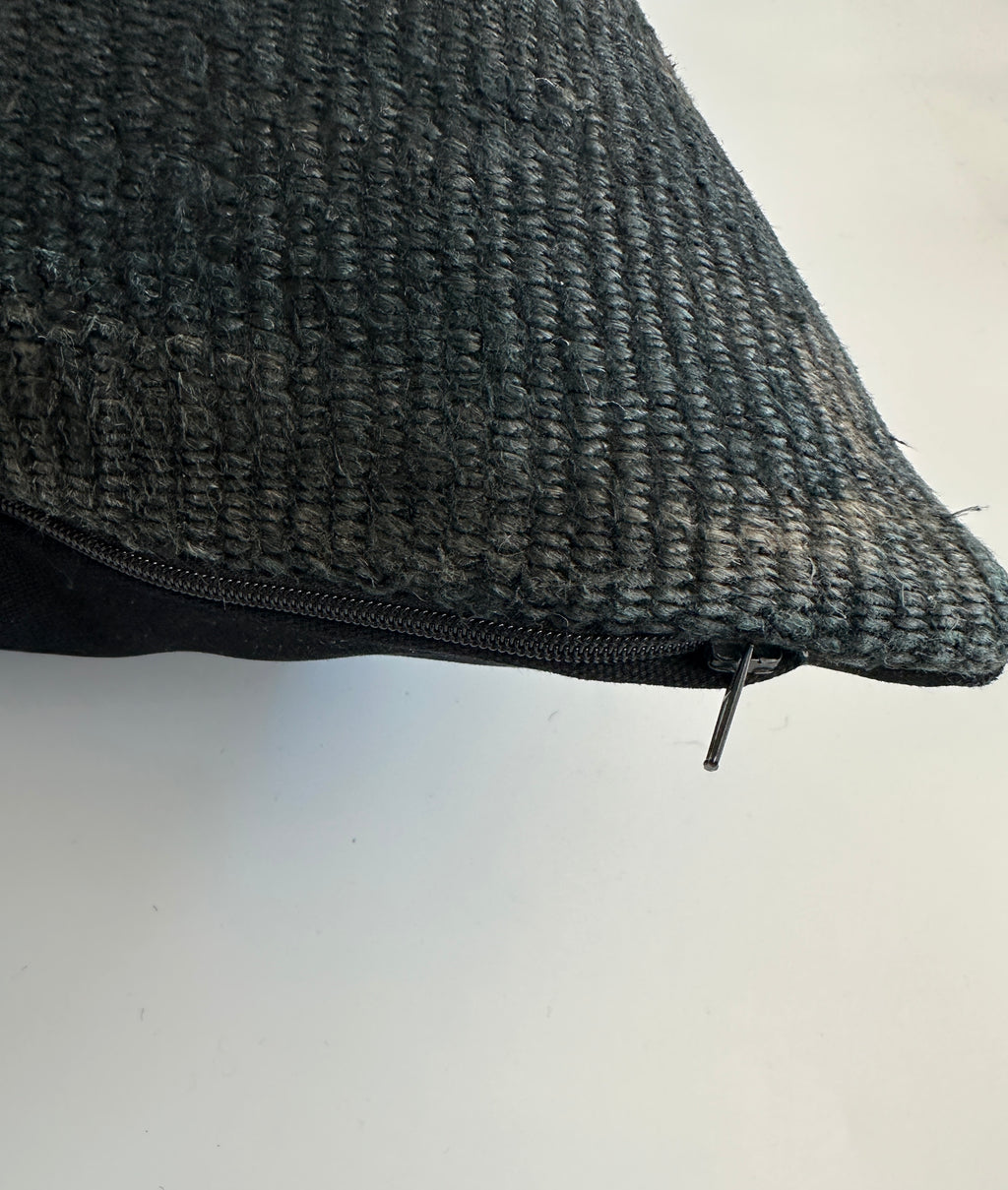 Textured Charcoal Turkish Cushion Cover 24''x24'' / 60x60 CM
