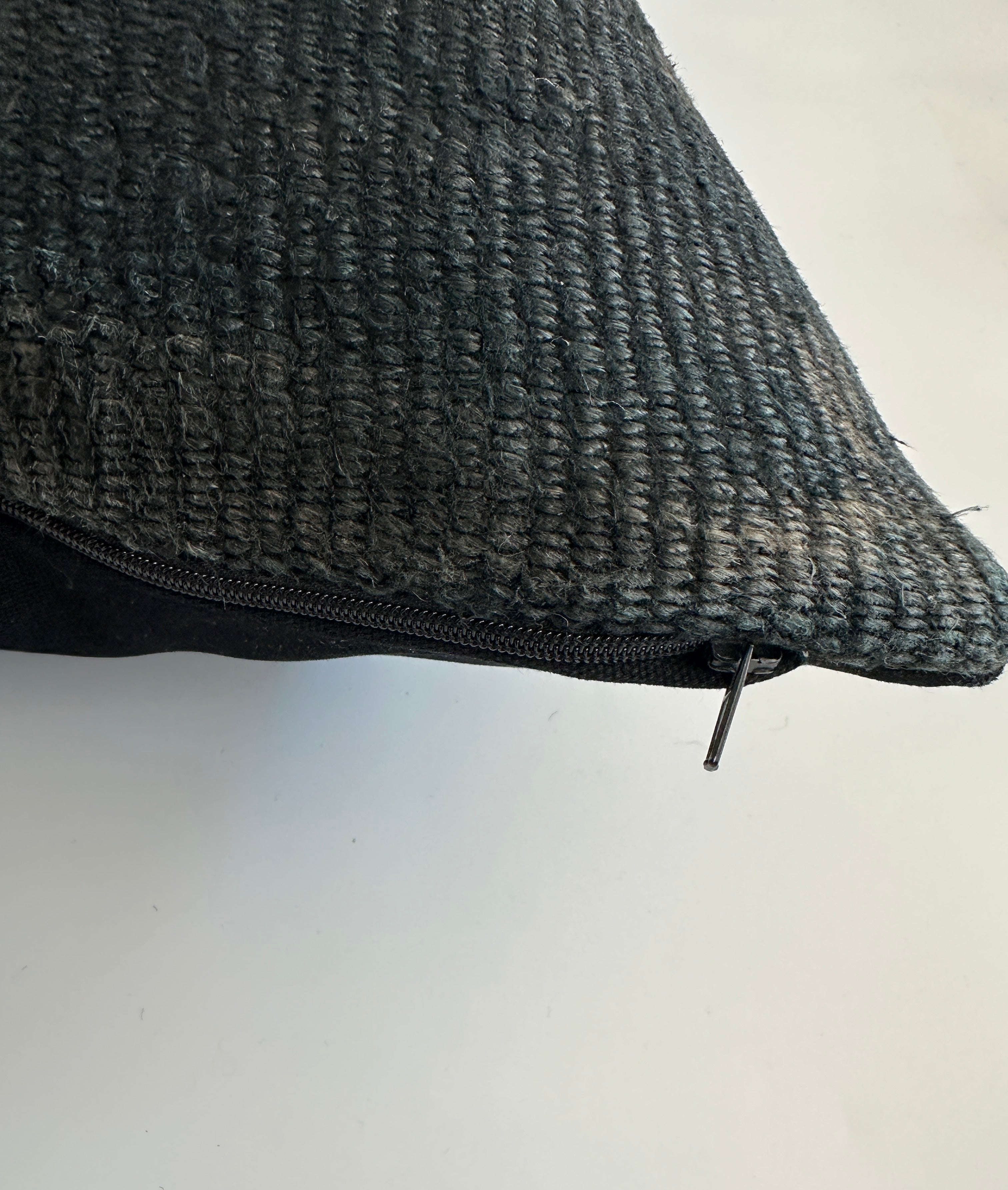 Textured Charcoal Turkish Cushion Cover 24''x24'' / 60x60 CM