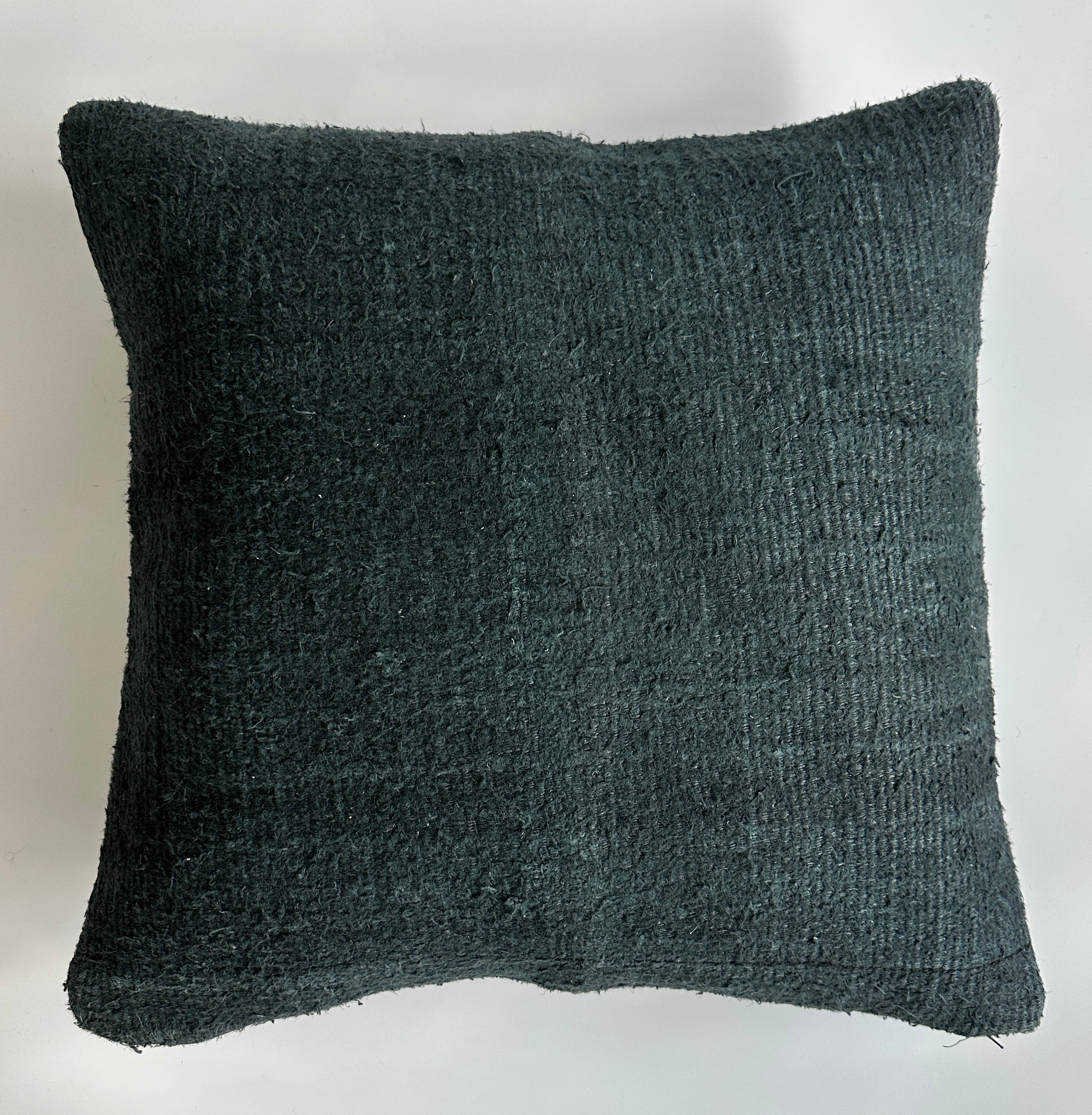 Textured Charcoal Turkish Cushion Cover 24''x24'' / 60x60 CM