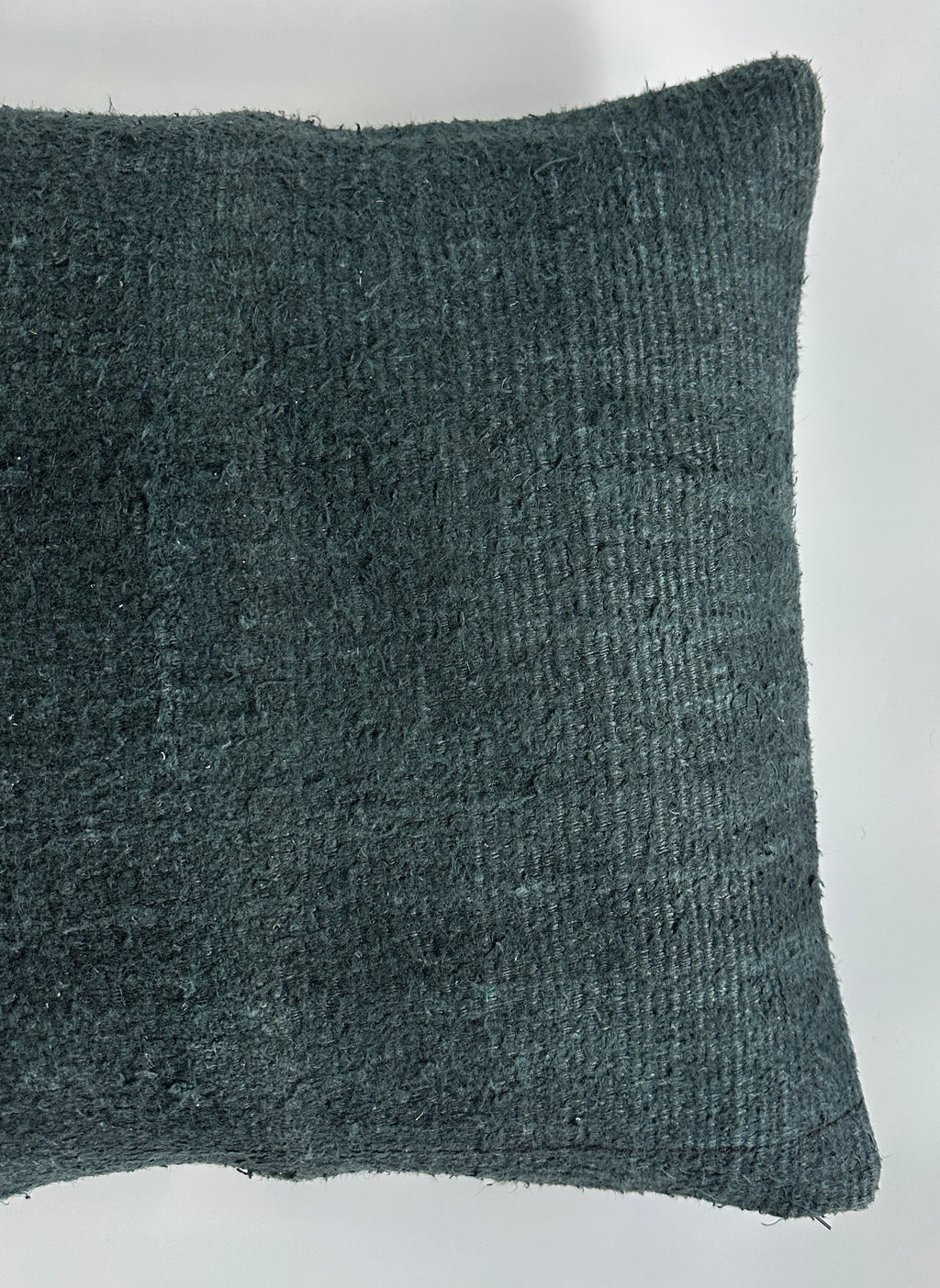 Textured Charcoal Turkish Cushion Cover 24''x24'' / 60x60 CM