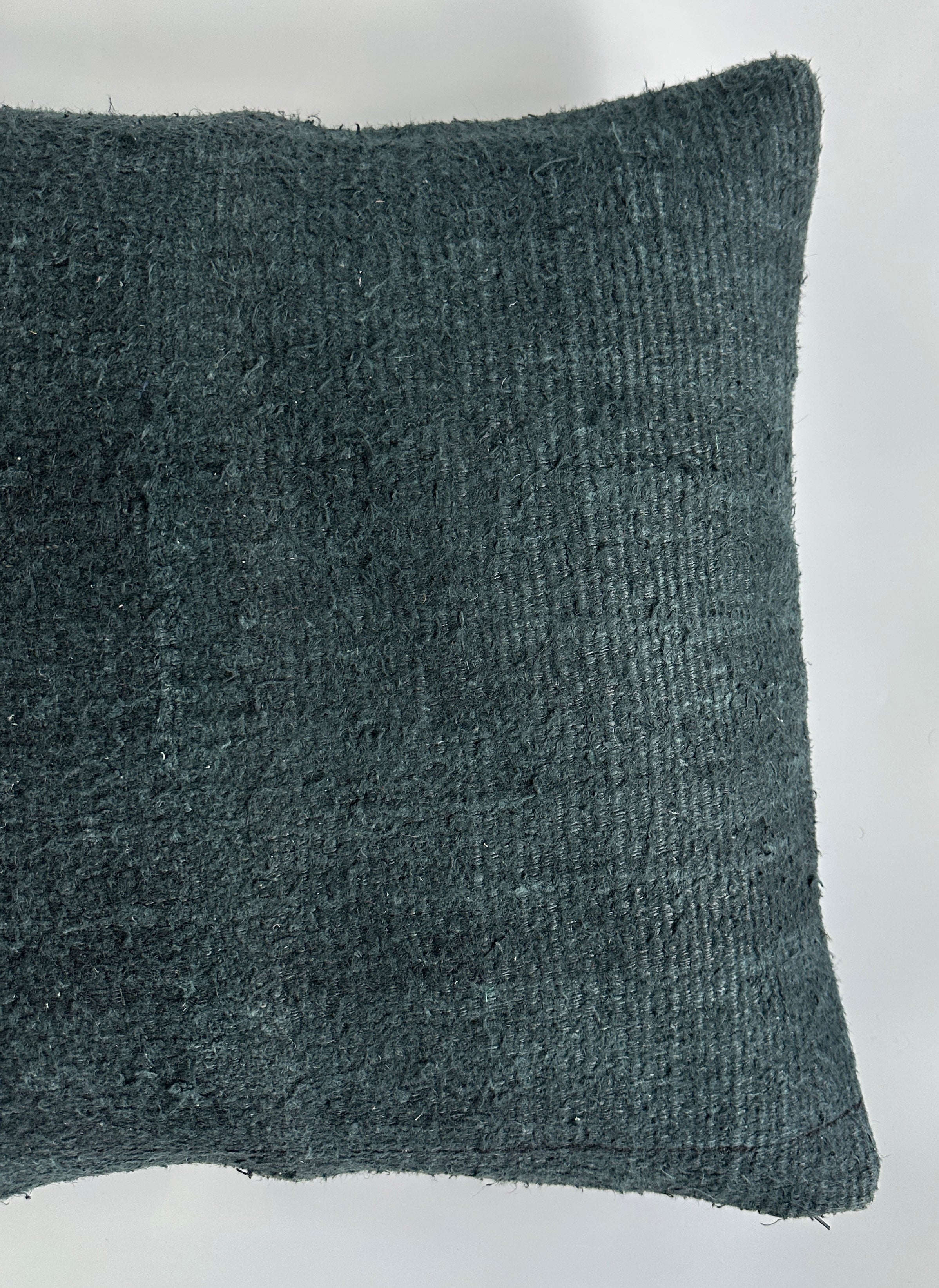 Textured Charcoal Turkish Cushion Cover 24''x24'' / 60x60 CM