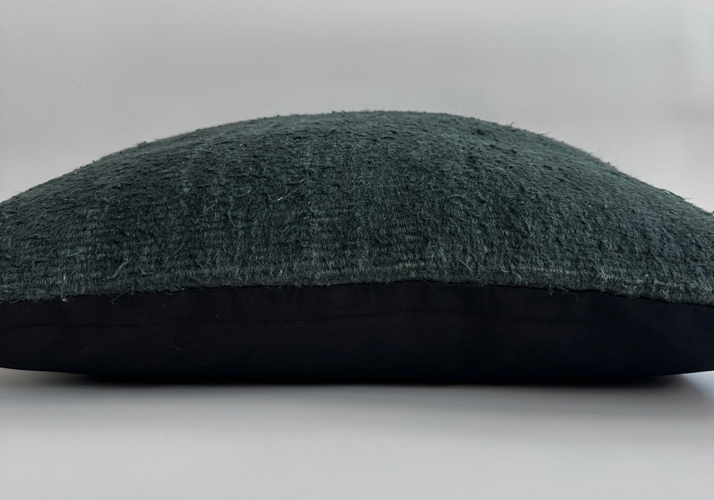 Textured Charcoal Turkish Cushion Cover 24''x24'' / 60x60 CM