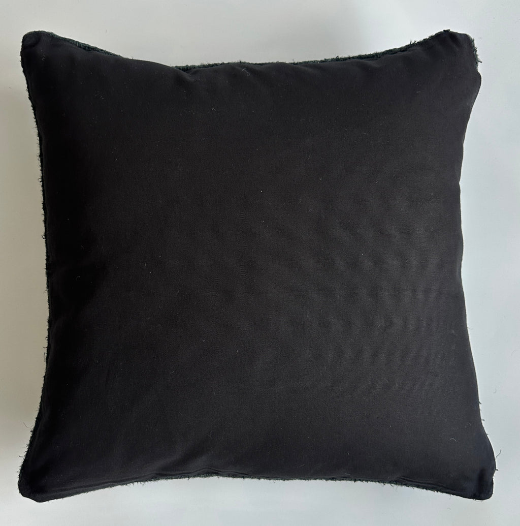 Textured Charcoal Turkish Cushion Cover 24''x24'' / 60x60 CM