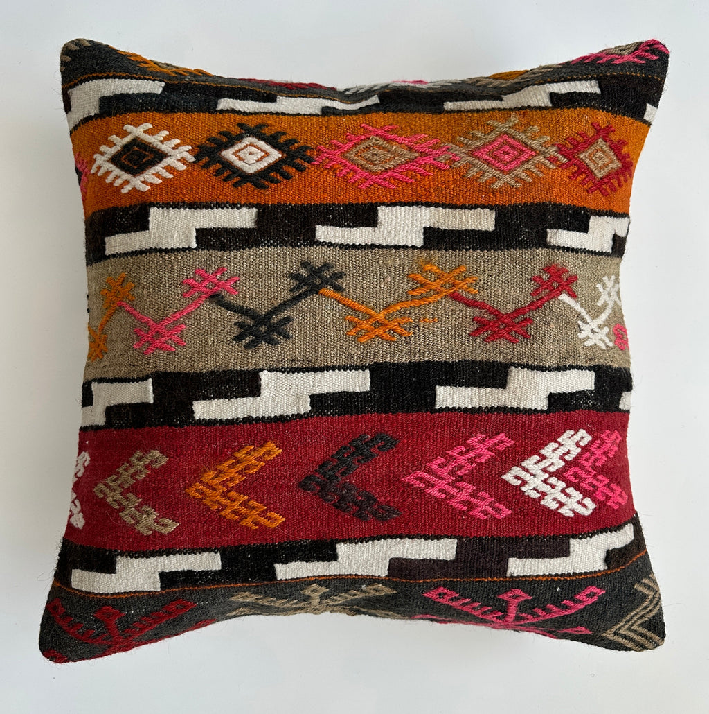 Handmade Multicolour Turkish Cushion Cover 20''x20'' / 50x50 CM