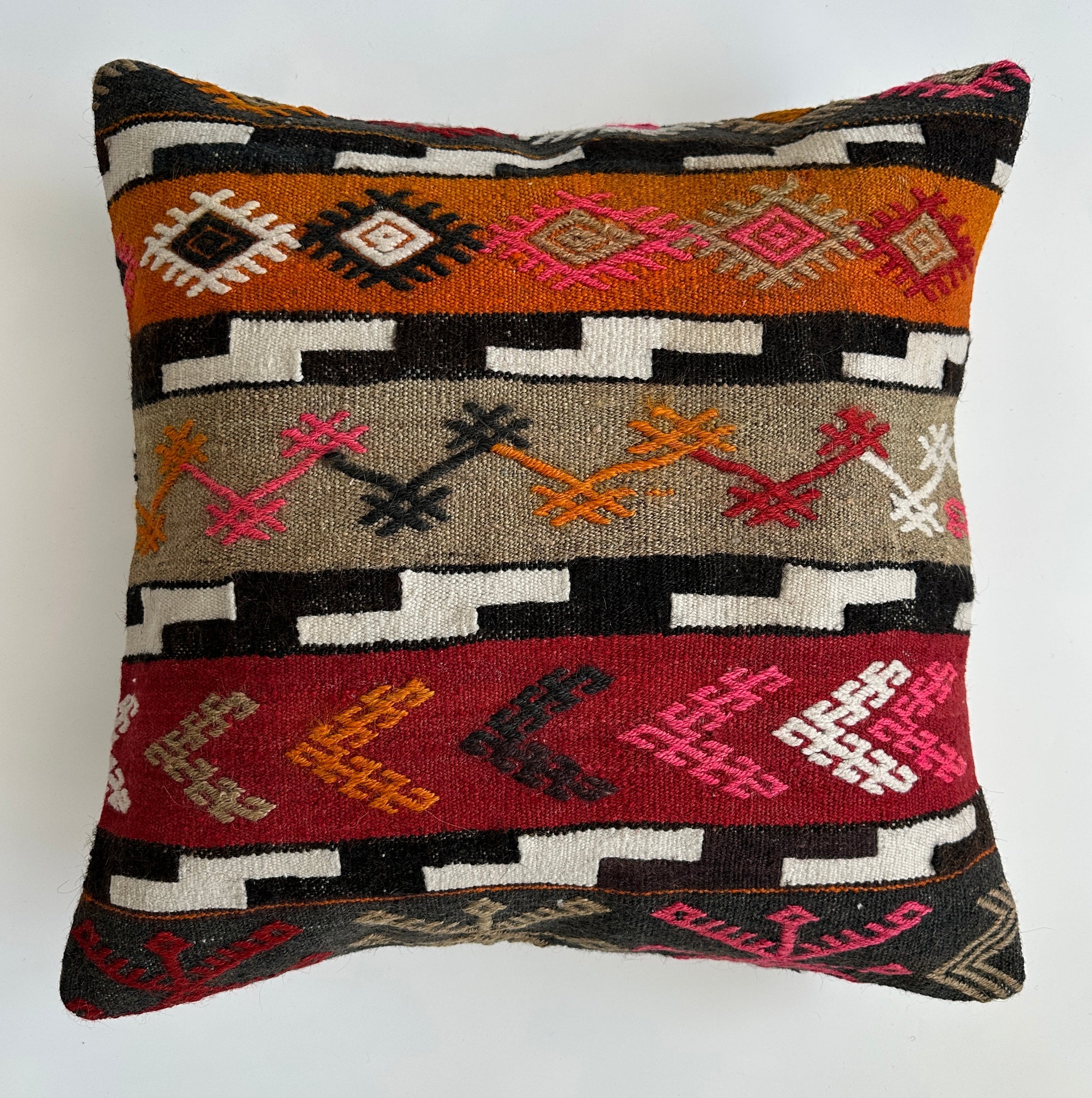 Handmade Multicolour Turkish Cushion Cover 20''x20'' / 50x50 CM