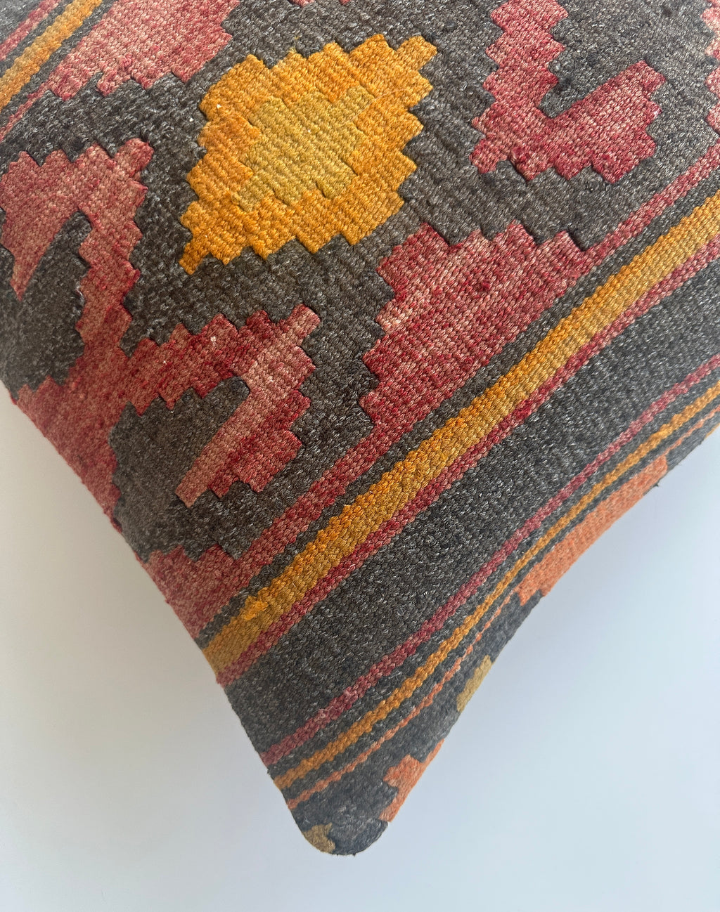 Handmade Turkish Rug Cushion Cover 16''x16'' / 41x41 CM