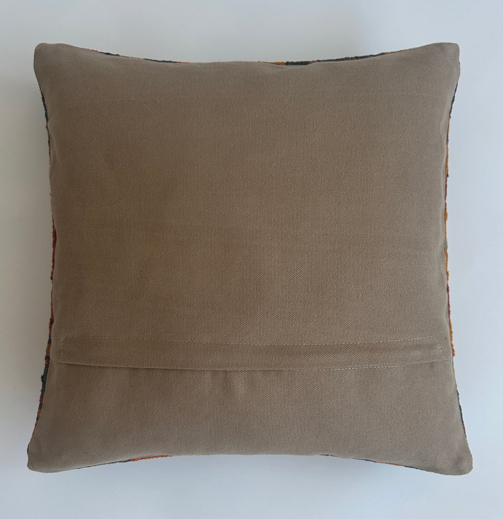 Handmade Turkish Rug Cushion Cover 16''x16'' / 41x41 CM