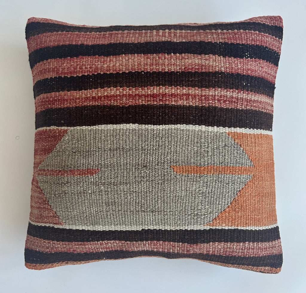 Handmade Turkish Rug Cushion Cover 16''x16'' / 41x41 CM