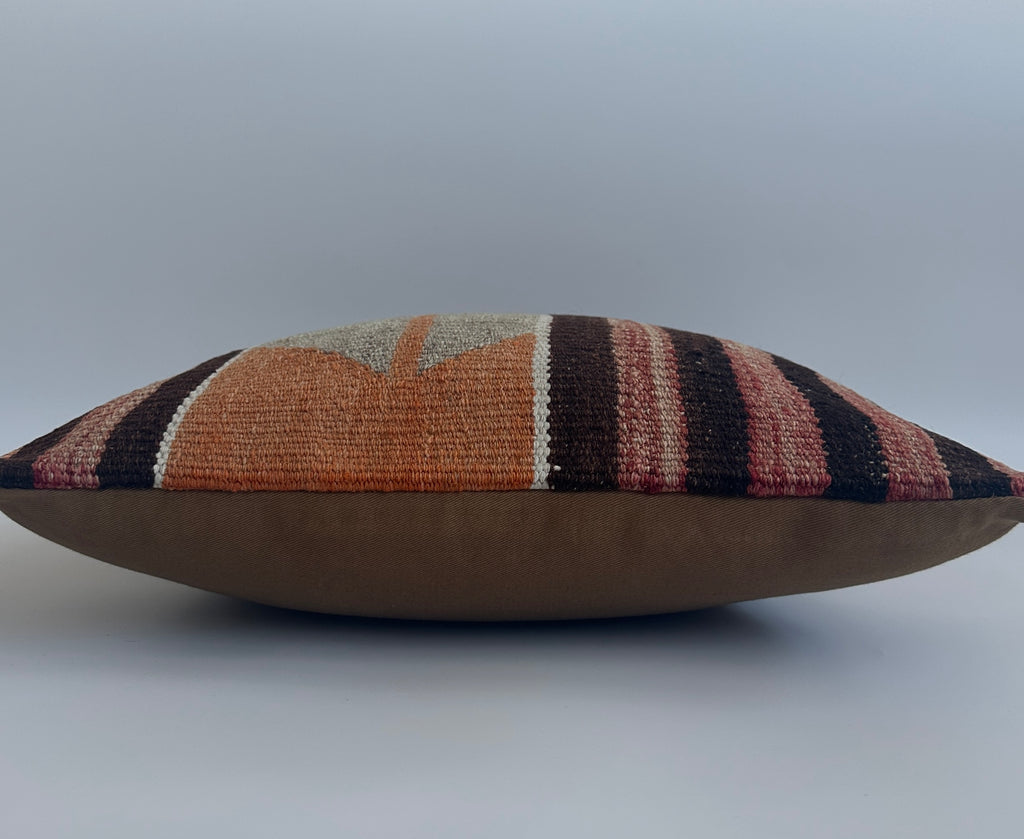 Handmade Turkish Rug Cushion Cover 16''x16'' / 41x41 CM