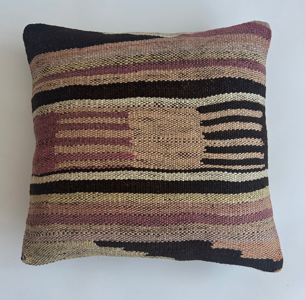 Handmade Turkish Rug Cushion Cover 16''x16'' / 43x41 CM